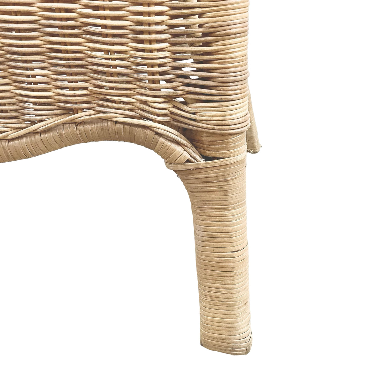 Vintage High-Back Woven Wicker Armchair