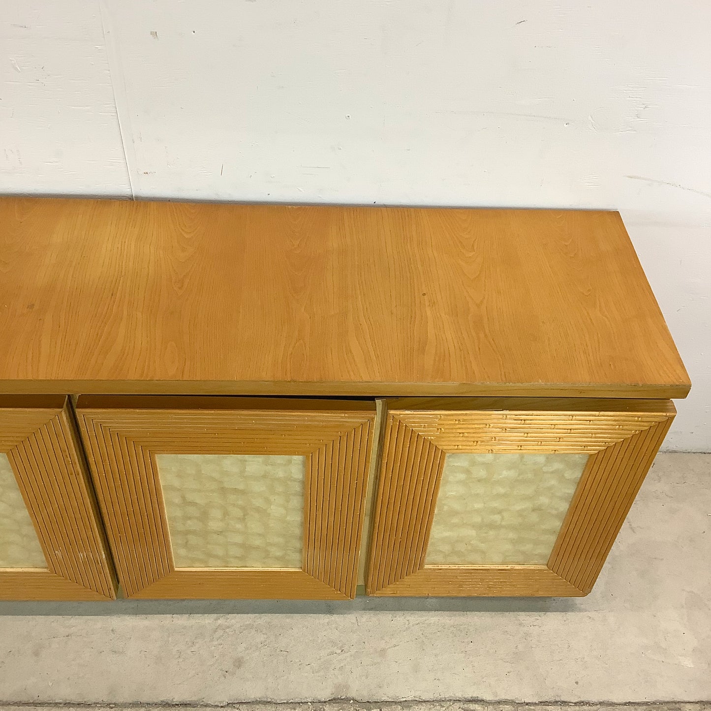 Vintage Modern Bamboo Dresser With Six Drawers