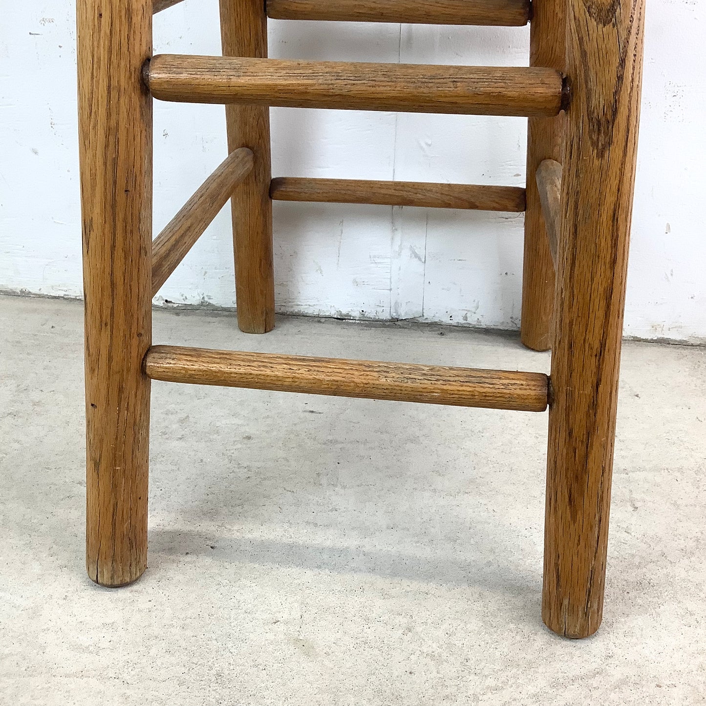 Vintage Rope Seat Counter Stool
