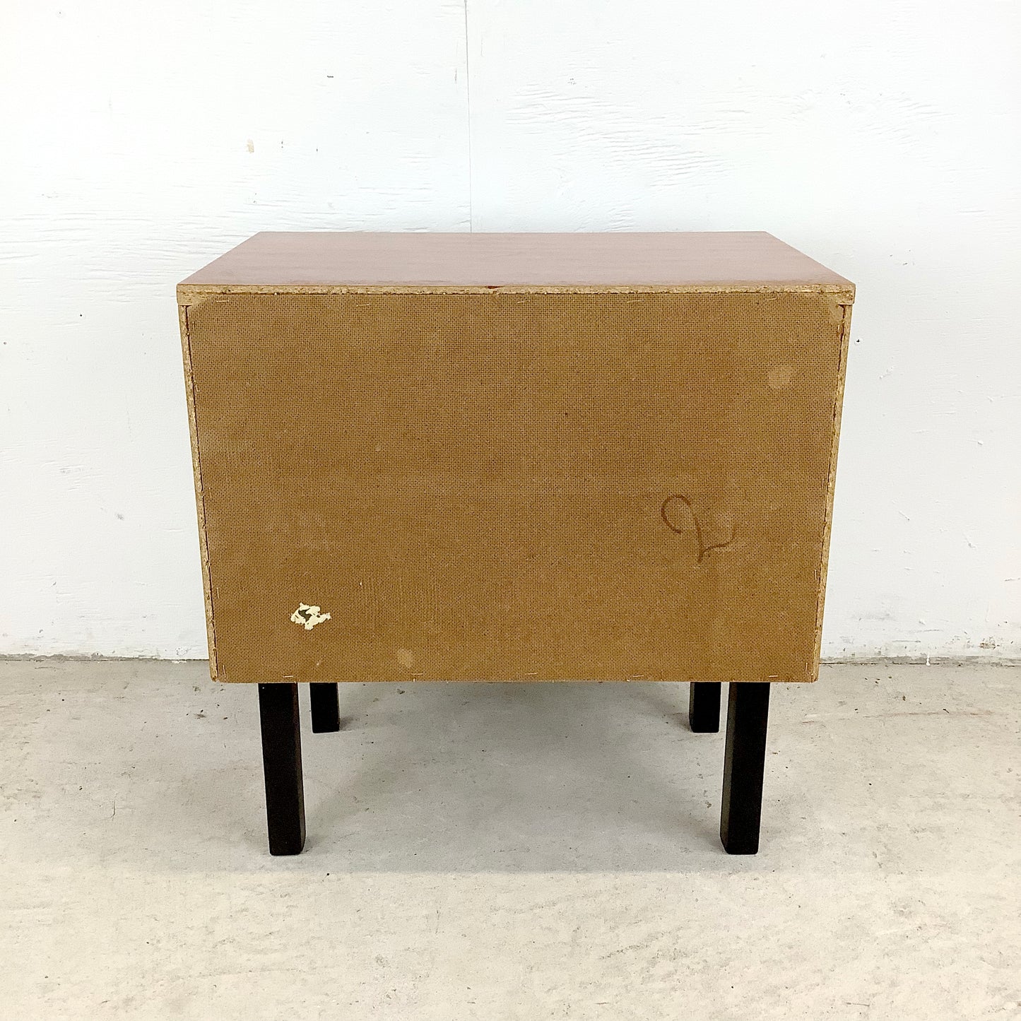 Mid-Century Nightstand With Drawer and Cabinet– Minimalist Form, Warm Finish