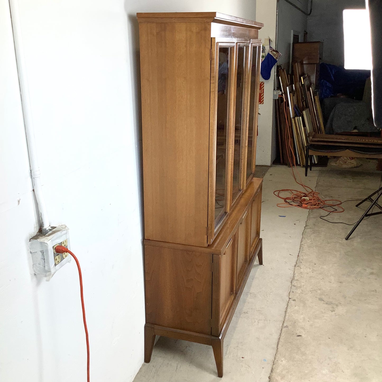 Mid-Century Credenza With Display Topper