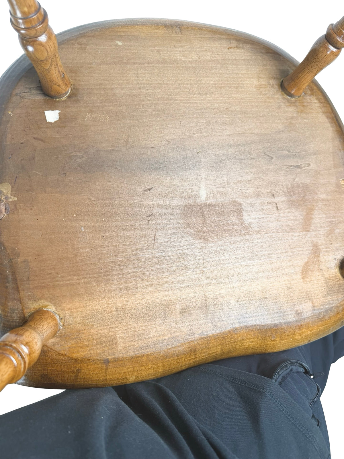 Antique Continuous-Arm Windsor Spindle-Back Wooden Chair