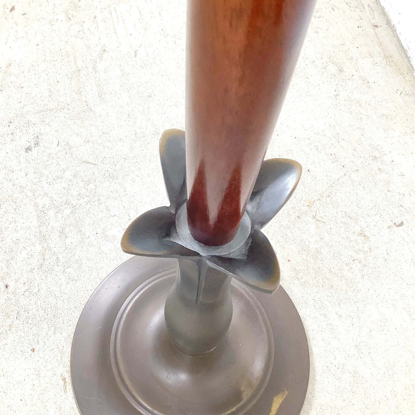  Vintage Mid-Century Modern Sculptural Walnut Floor Lamp in the Style of Laurel Lamp Company