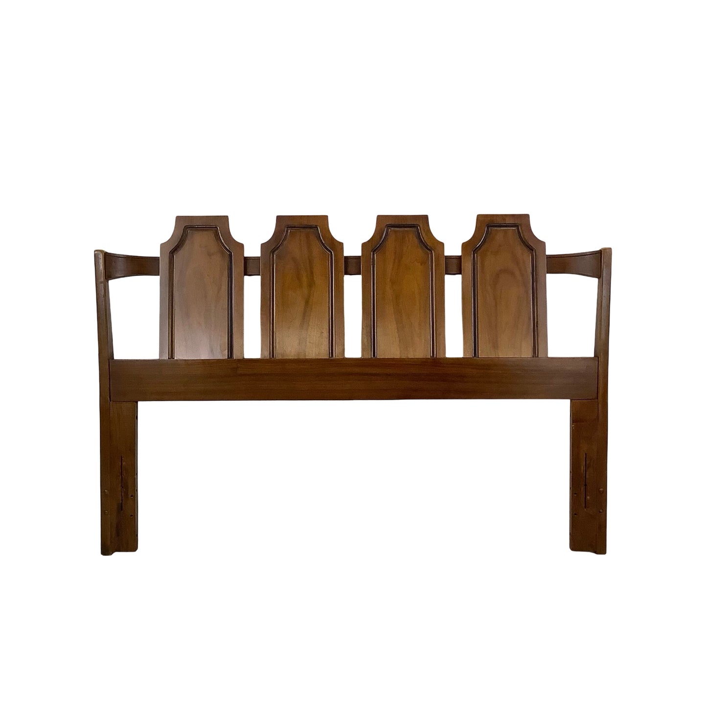 Vintage Walnut Mid-Century Modern Full Bed Frame