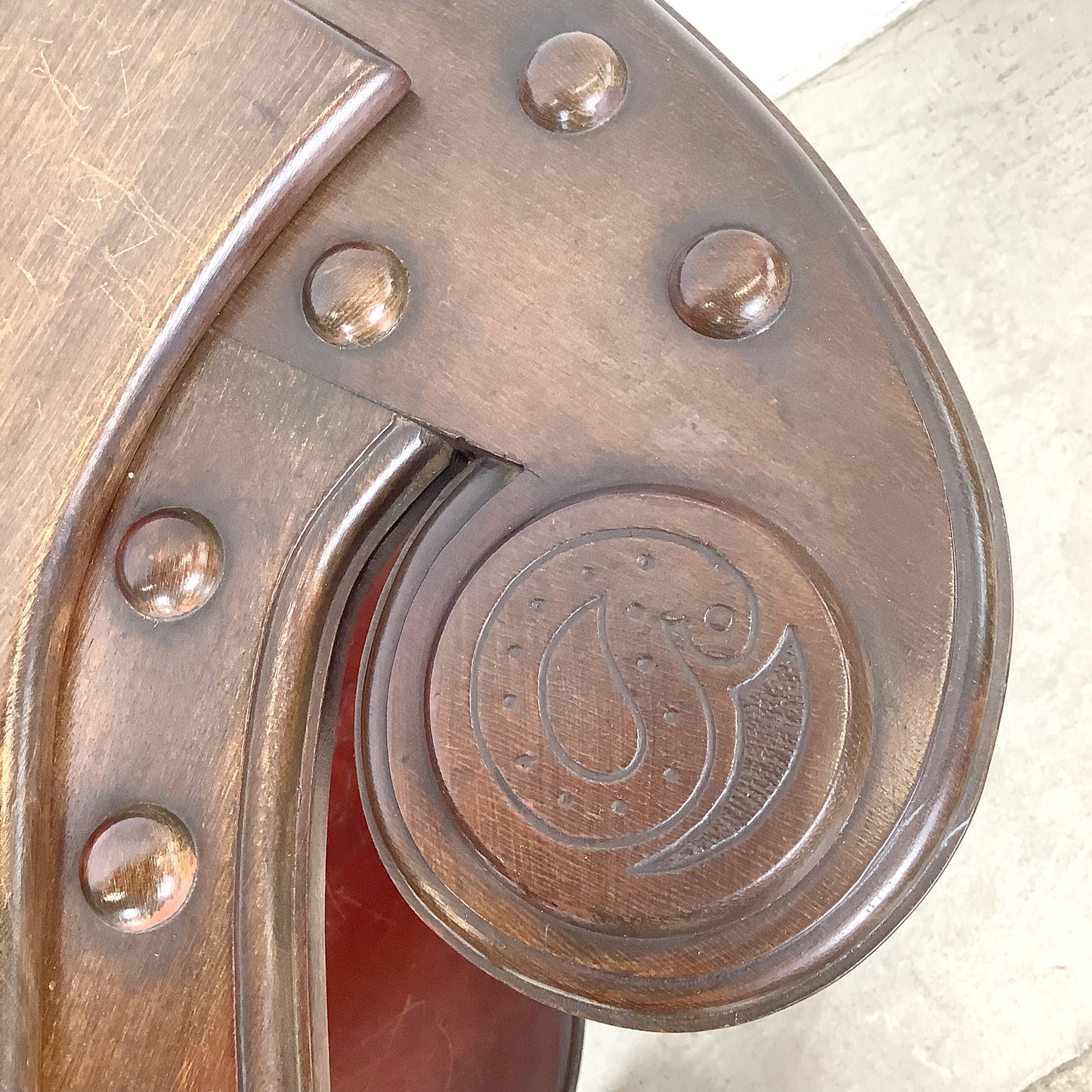 Antique Mahogany Two-Tier Kidney Table | Bobbin Turning | Brass Sabre Feet