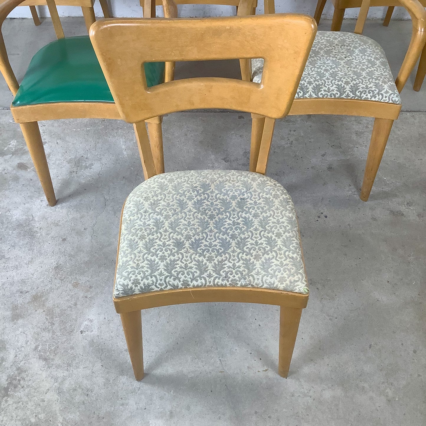Heywood-Wakefield M 154 "Dog Bone" Dining Chairs — A Set of Six