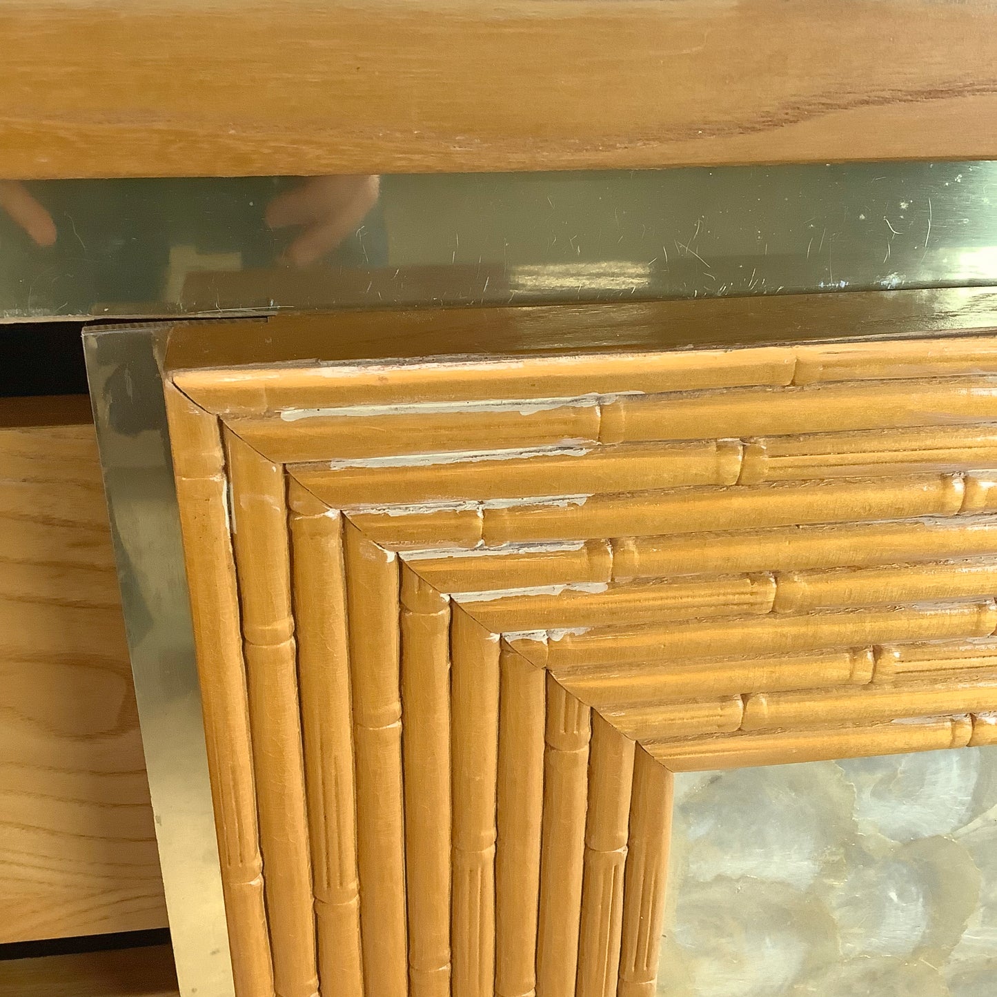 Vintage Modern Bamboo Dresser With Six Drawers