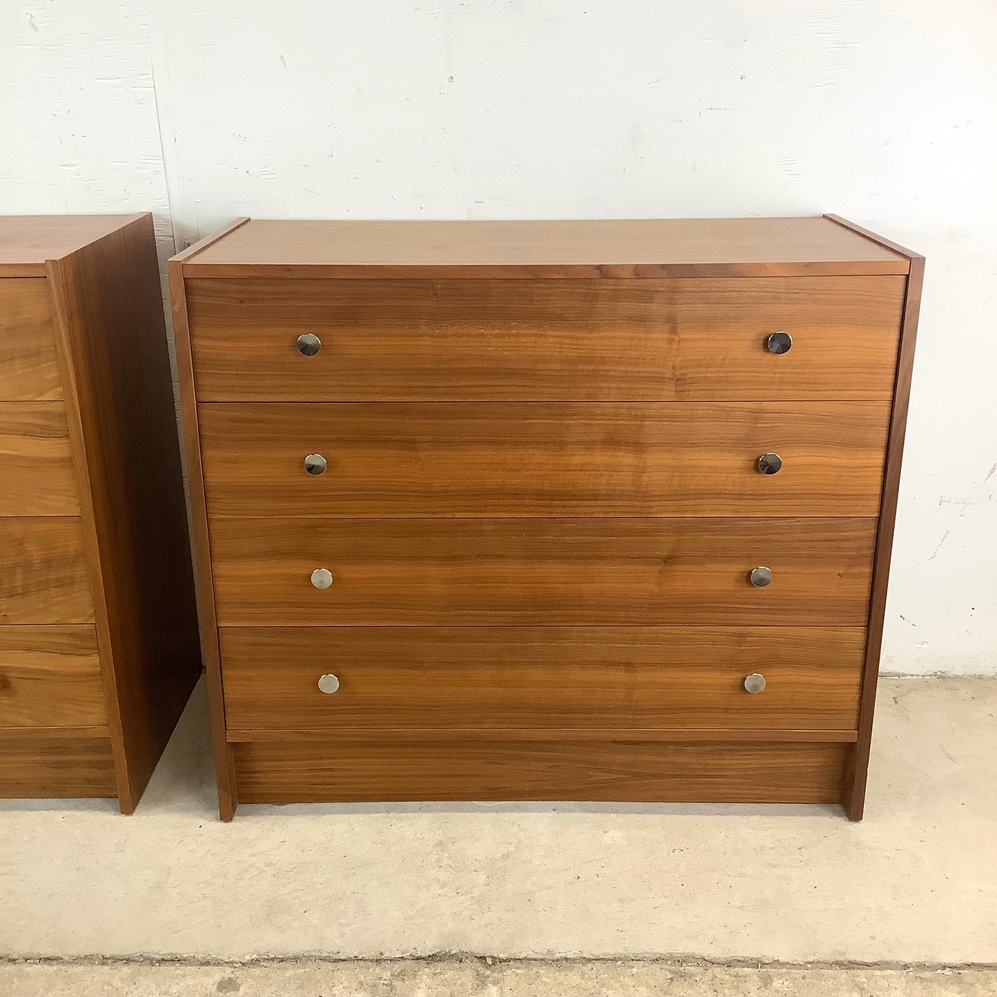 Pair Four Drawer Mid-Century Dressers