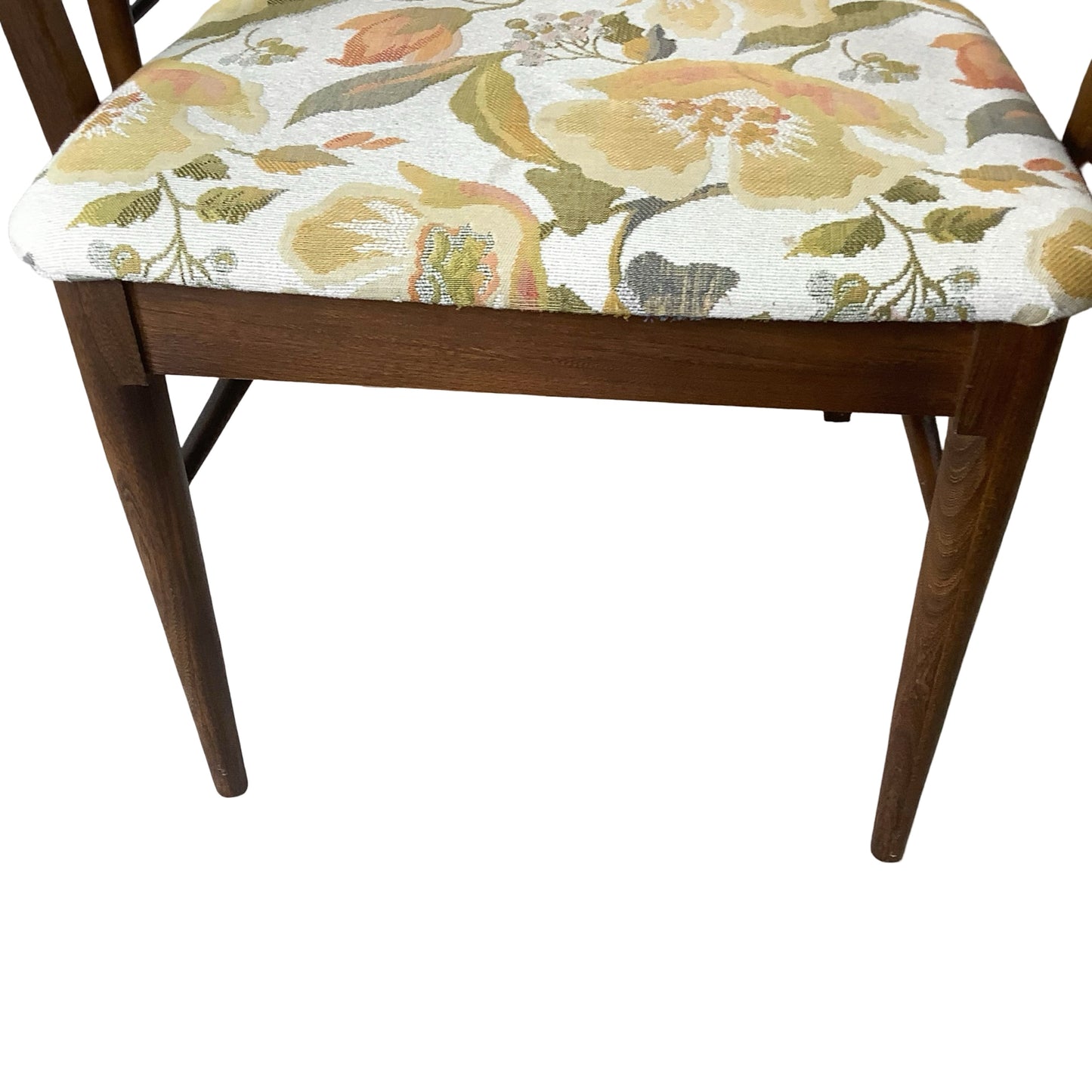 Vintage Mid-Century Modern Walnut & Cane Dining Chairs - Set of 6