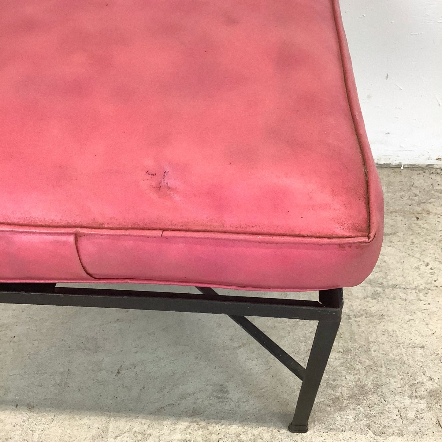 MCM Wrought Iron Patio Chair with Ottoman