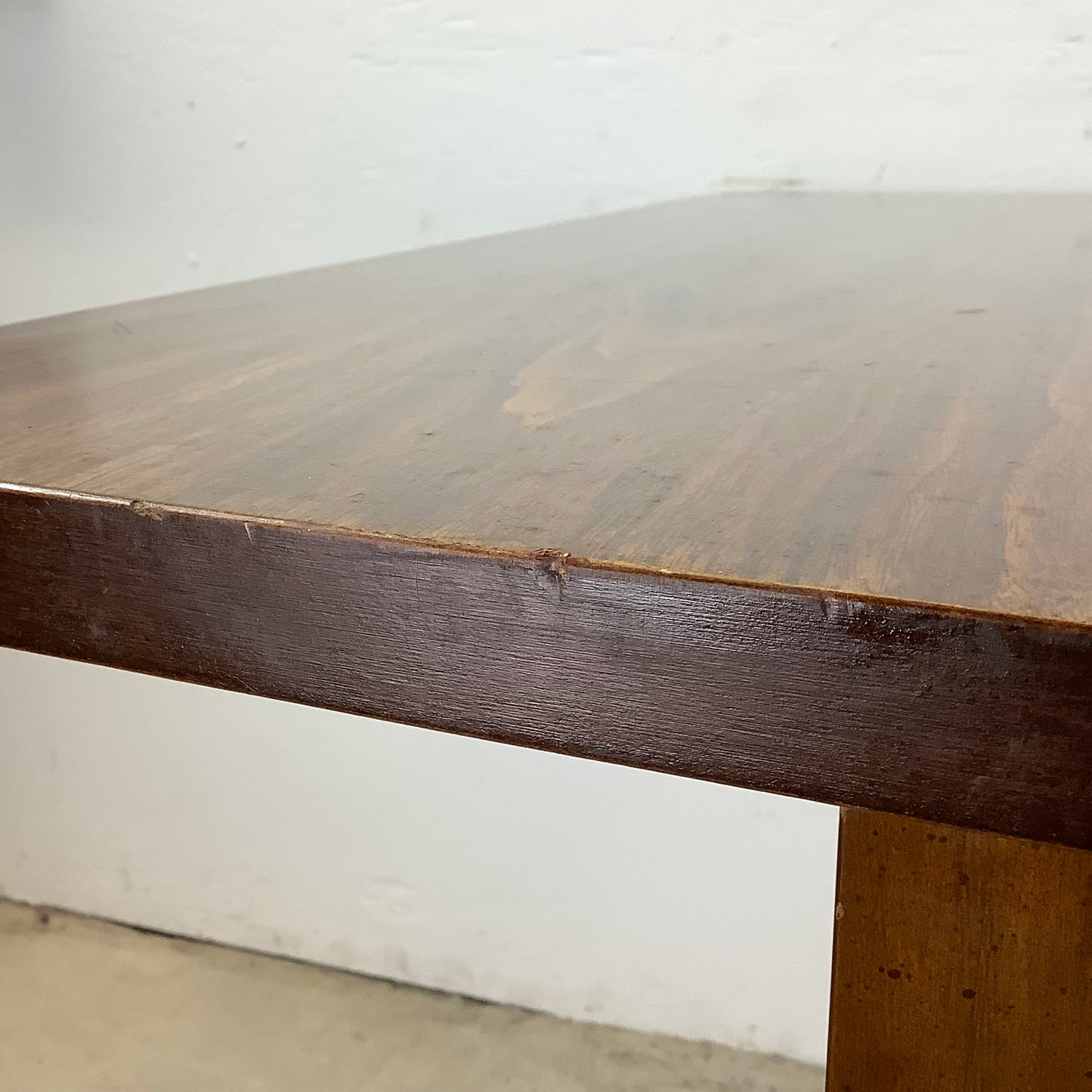 Mid-Century Walnut Finish Dining Table