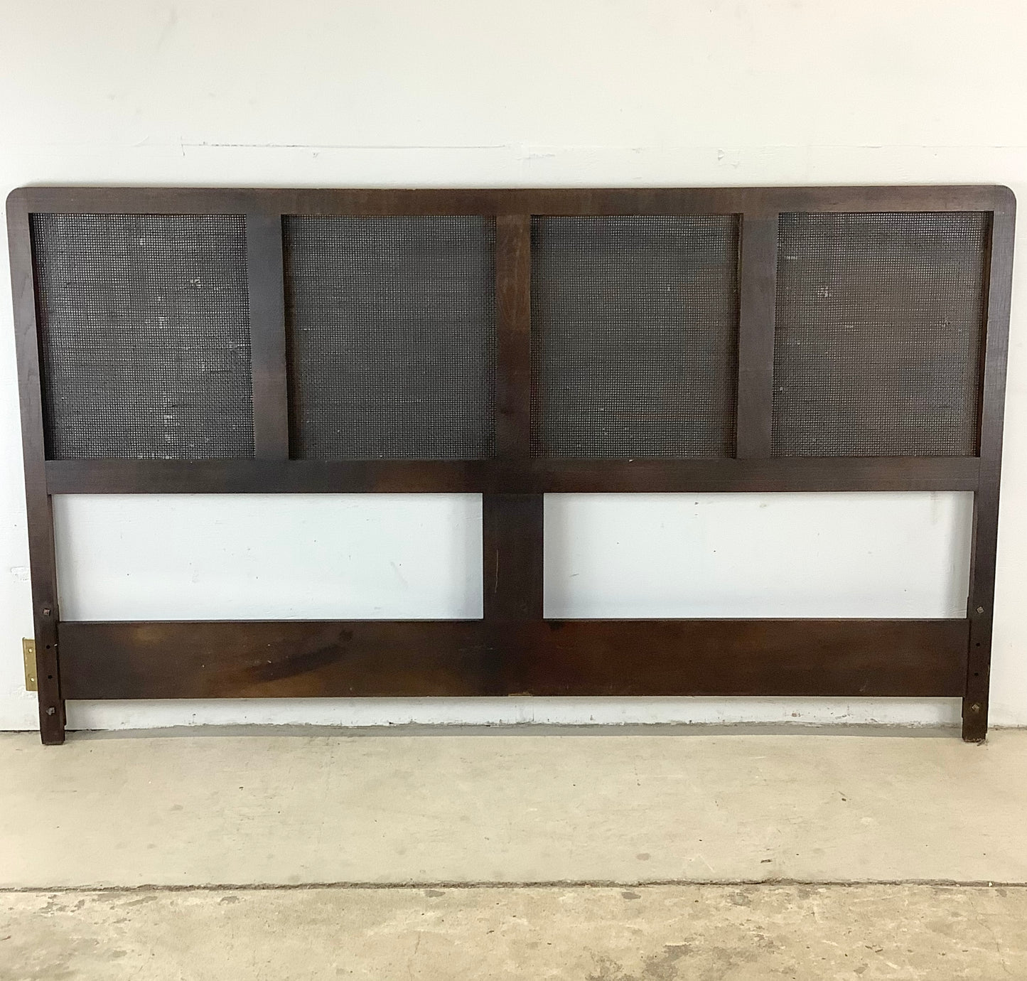 Mid-Century Cane Front Headboard- King Size