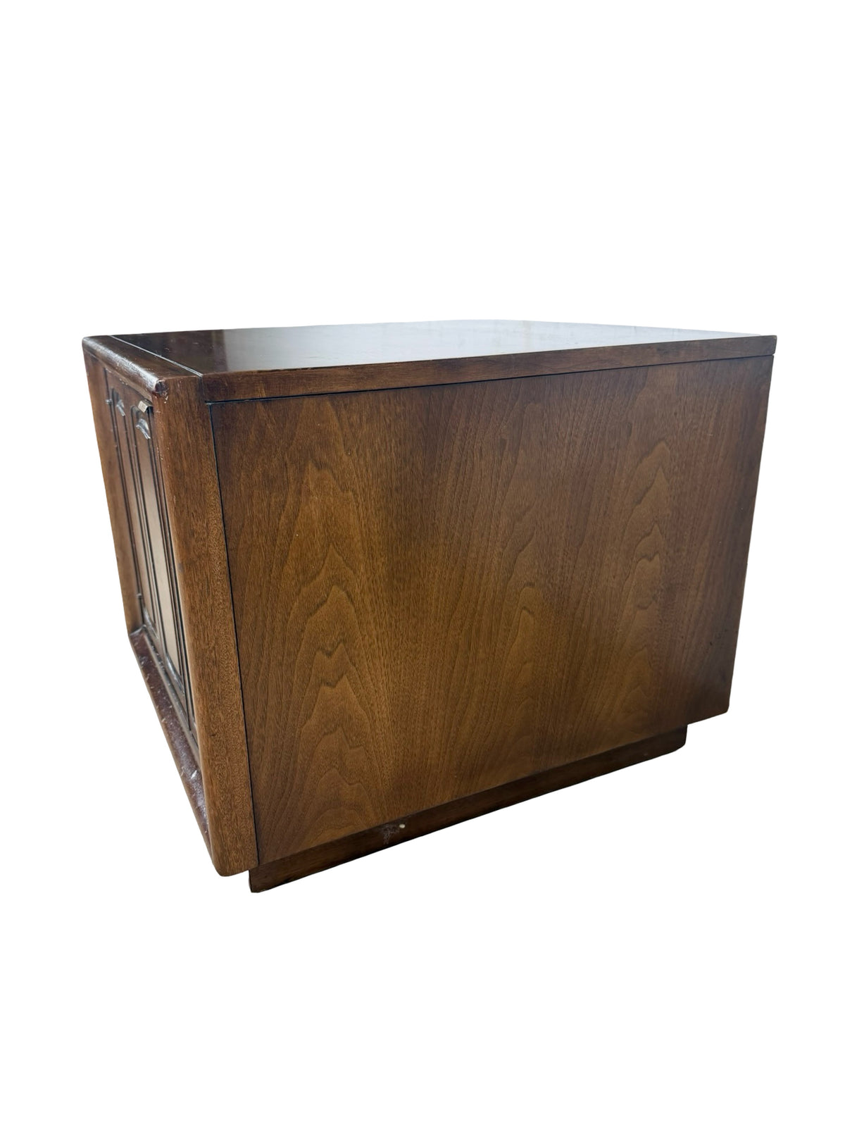Vintage Broyhill Premier Emphasis Walnut Mid-Century Cabinet End Table / Nightstand