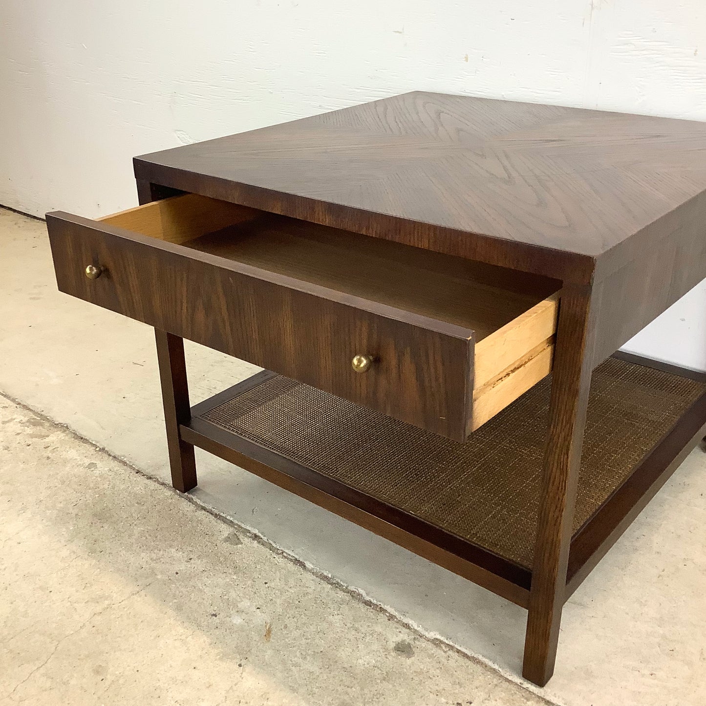 Mid-Century Modern Side Table with Drawer