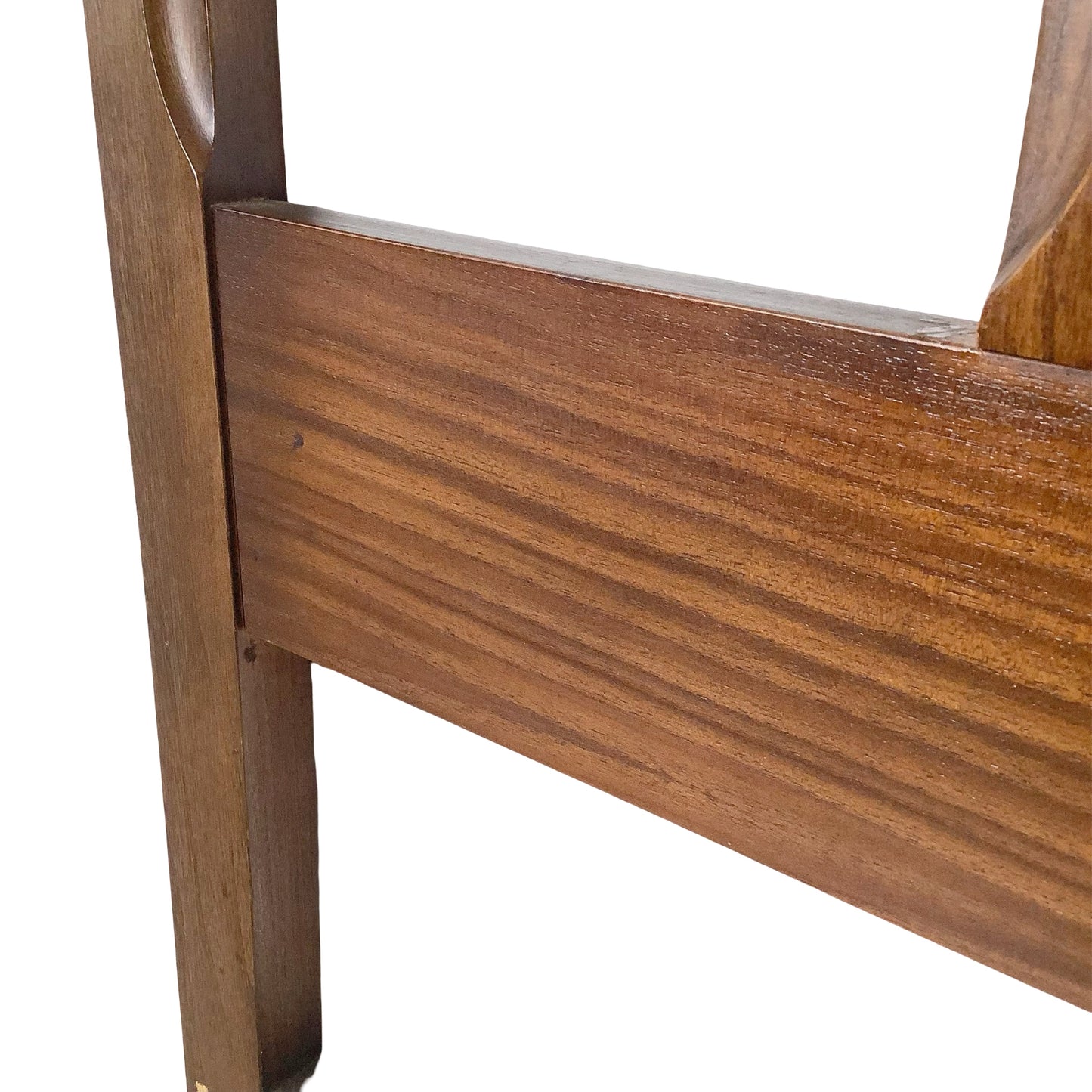 Mid-Century Modern Walnut Headboard | Vintage Full/Queen | Sculptural Cutout Design