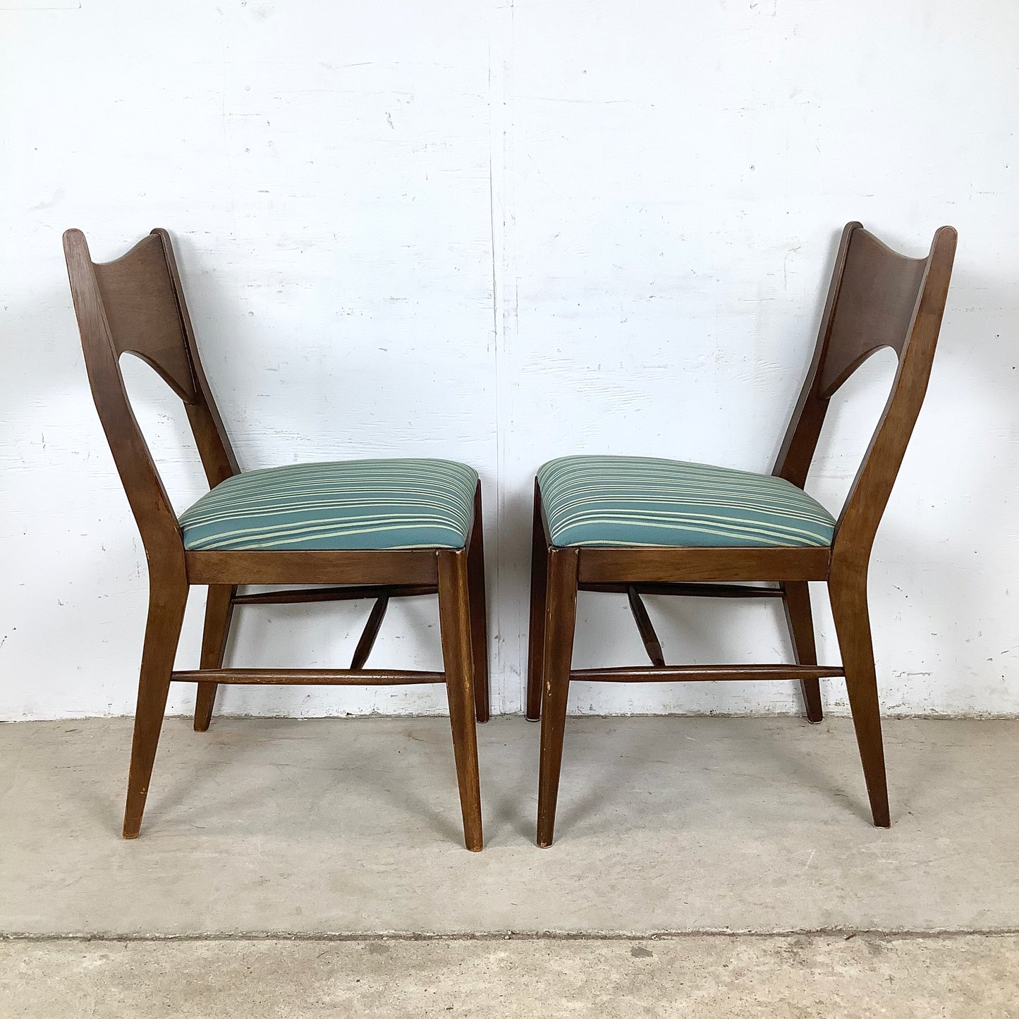 Mid-Century Broyhill "Saga" Walnut Dining Chairs-  set of Six