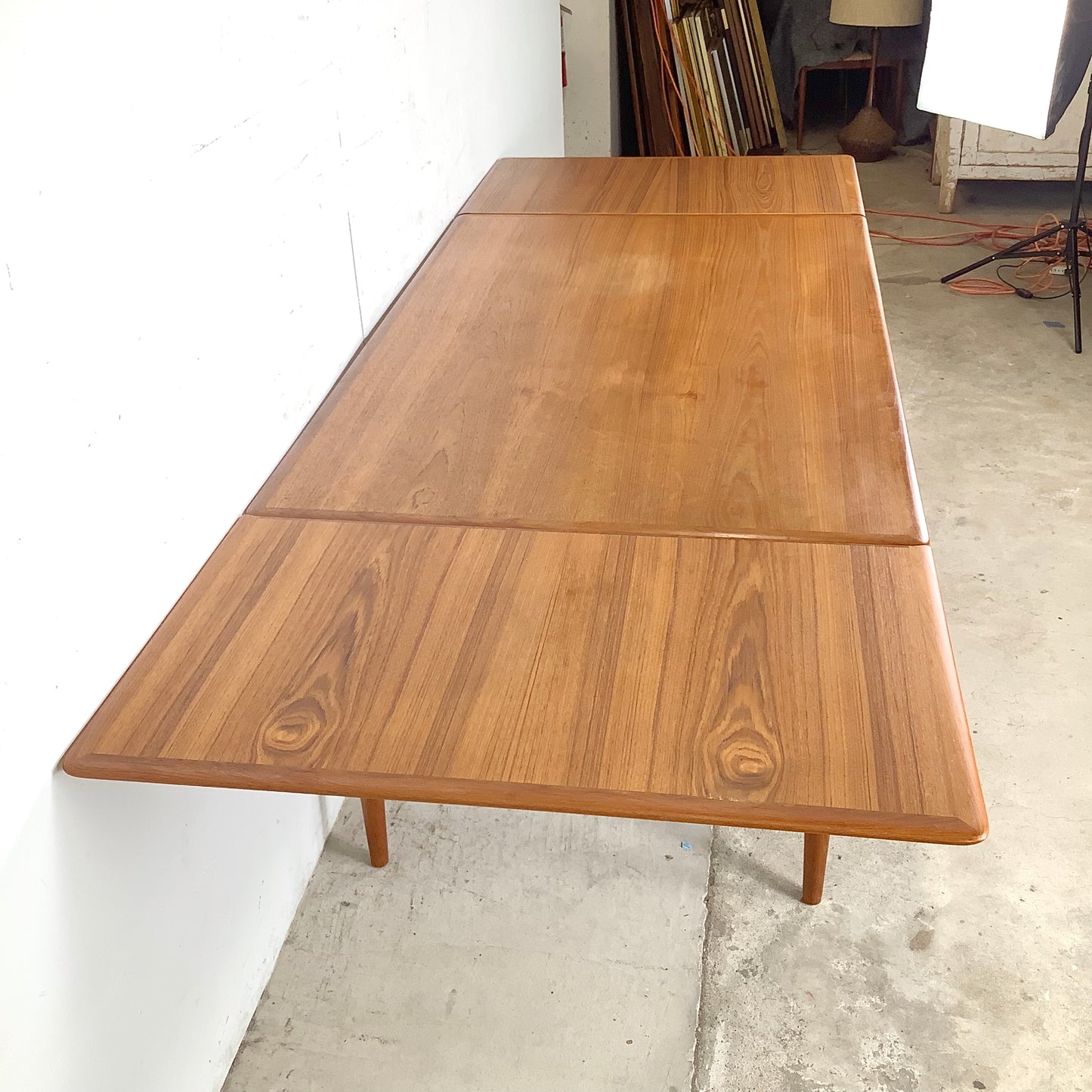 Mid-Century Danish Teak Dining Table with Draw Leaves by Skovmand & Andersen for Moreddi