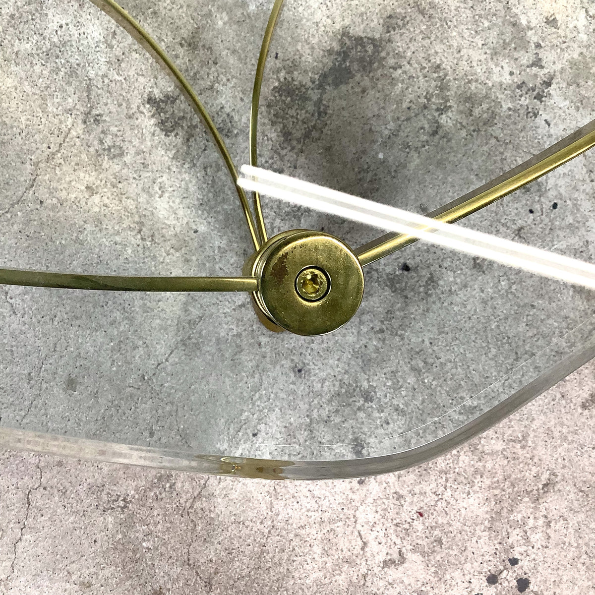 Sculptural Hollywood Regency Brass &amp; Glass Coffee Table