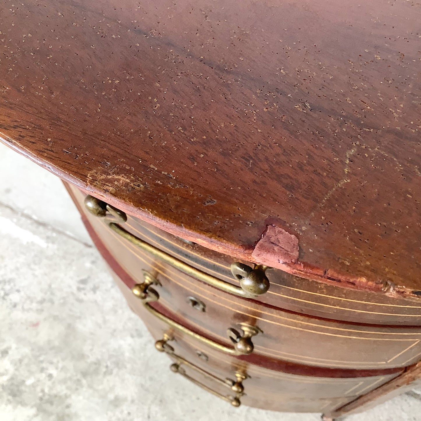 English Edwardian Mahogany Kidney Writing Desk