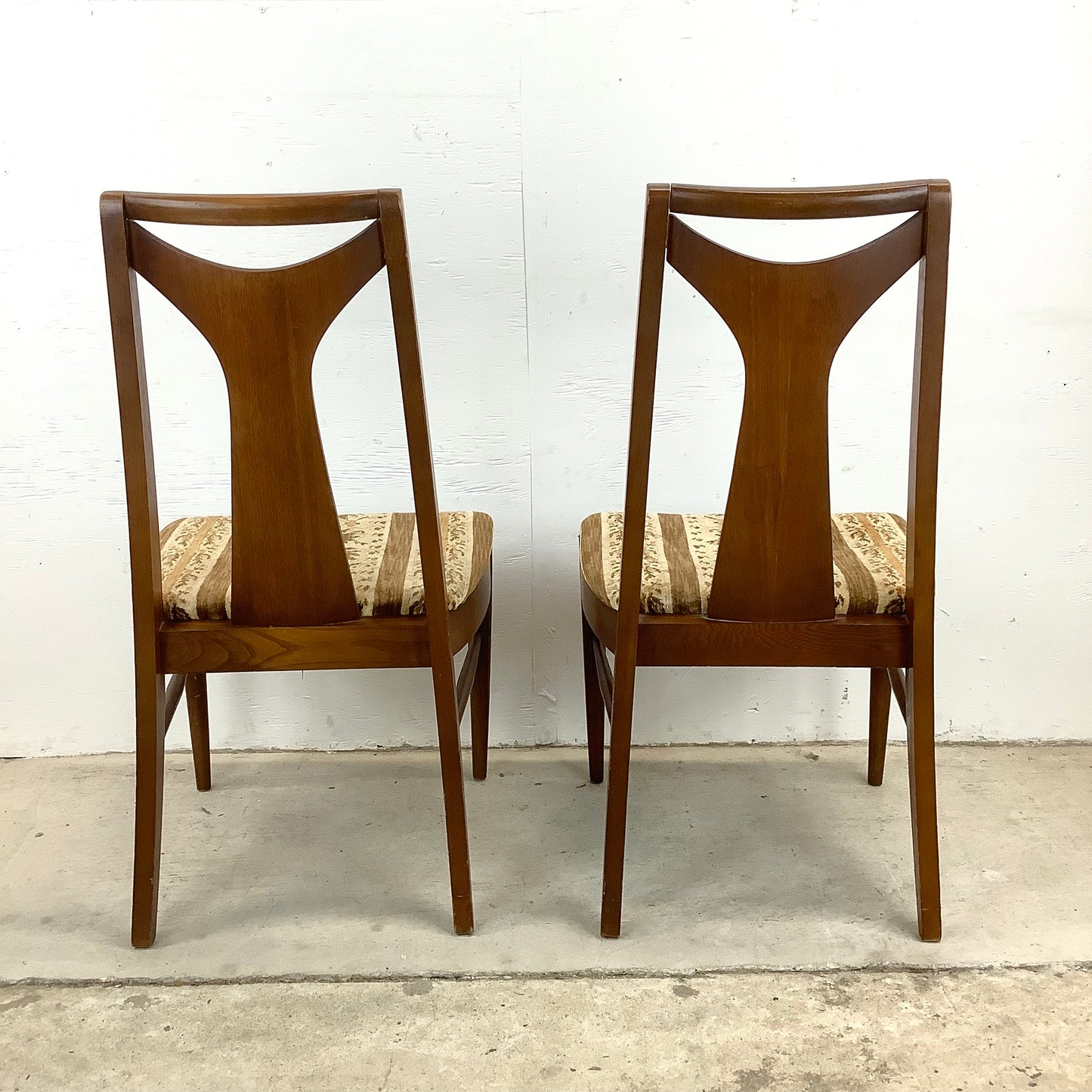 Mid-Century Walnut Dining Room Chairs- A Pair