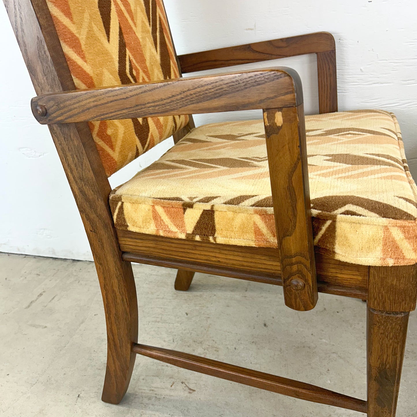 Vintage Modern High Back Dining Chairs- Set of Six