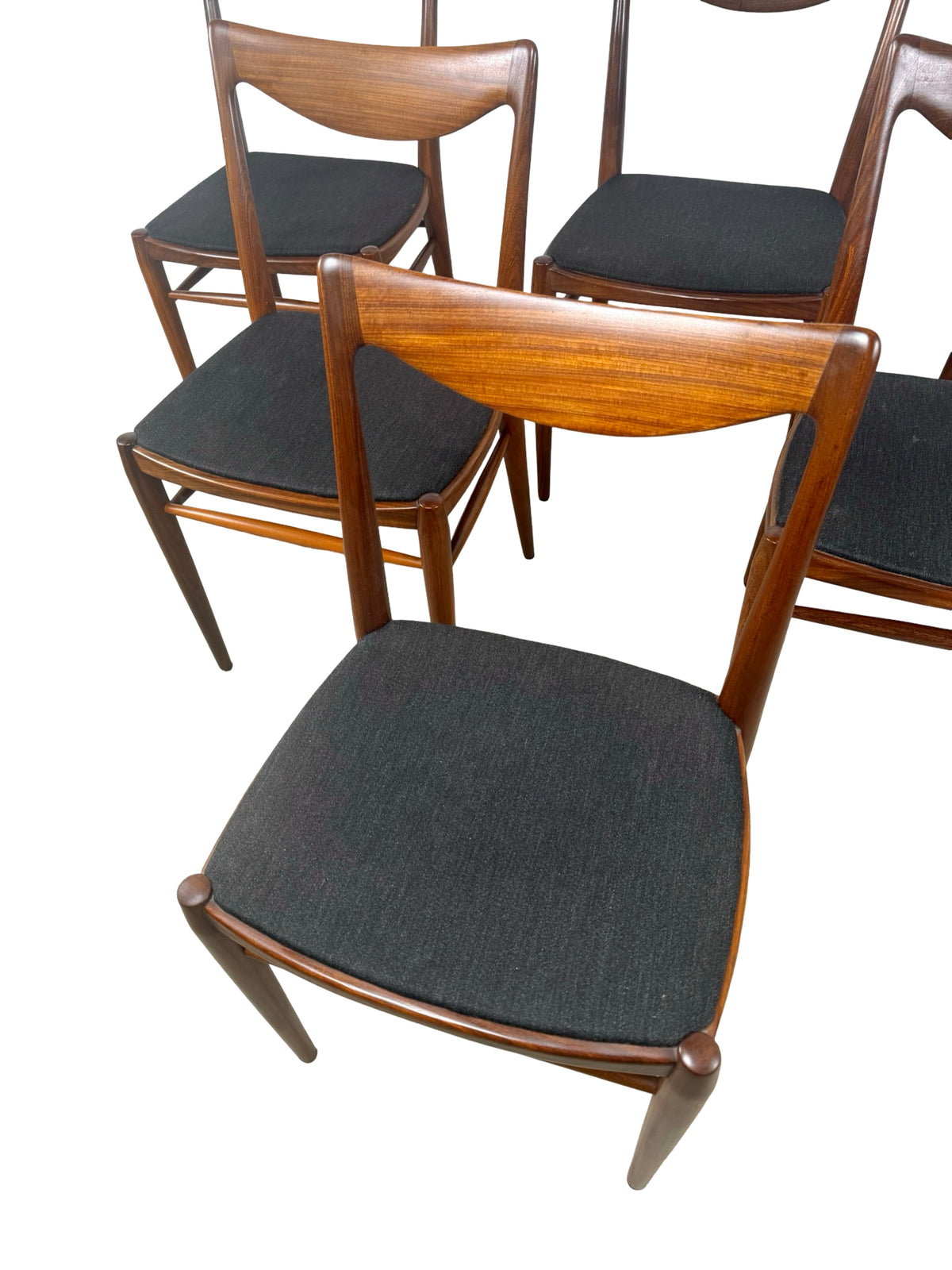 Vintage Norwegian Bambi Teak Dining Chairs by Rastad & Relling for Gustav Bahus – Set of 6