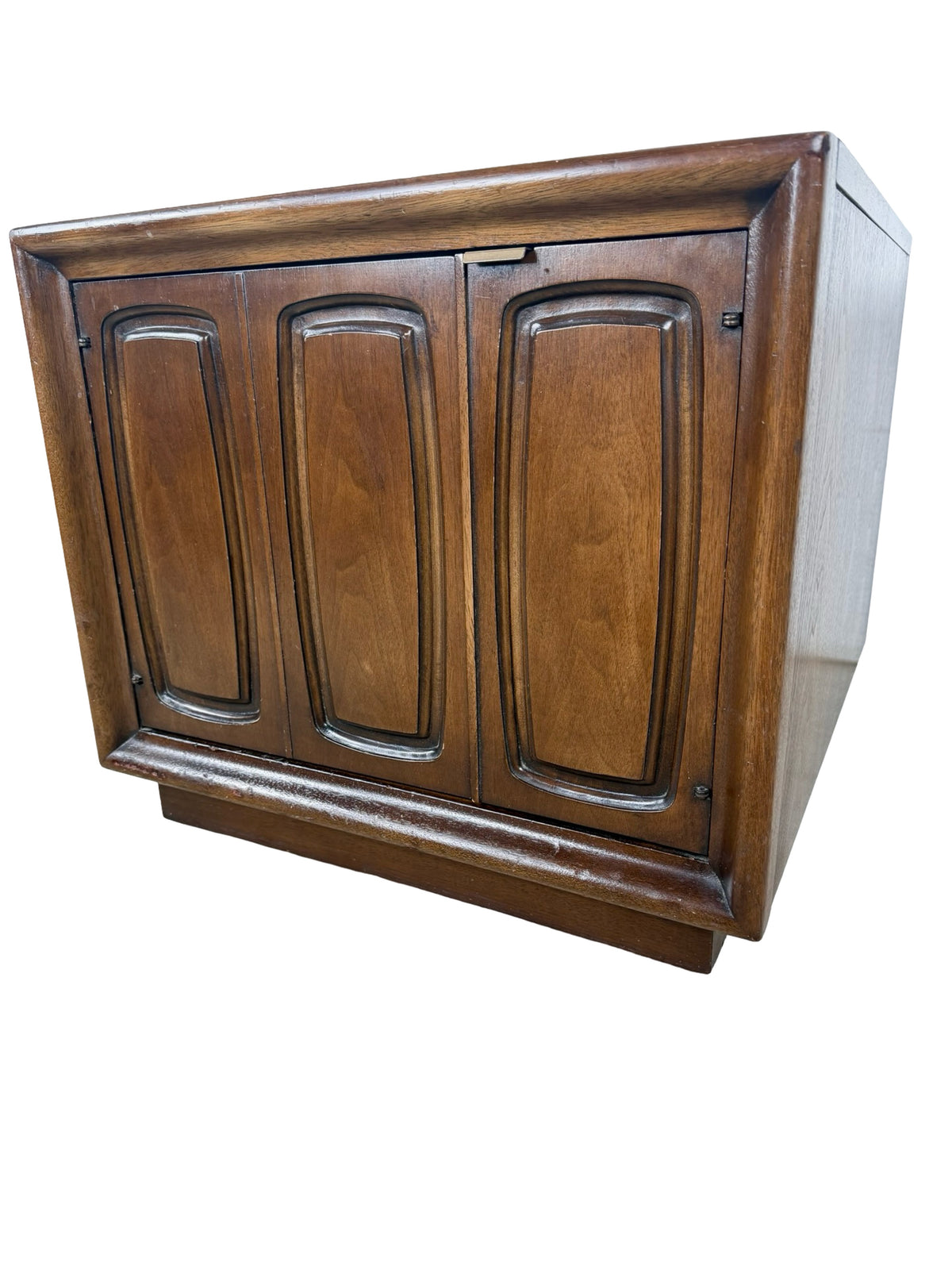 Vintage Broyhill Premier Emphasis Walnut Mid-Century Cabinet End Table / Nightstand