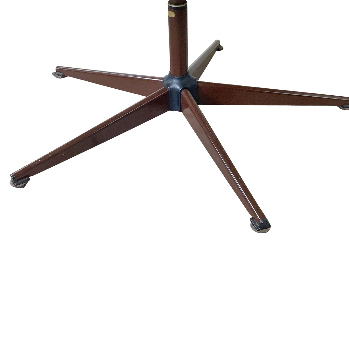 Mid-Century Modern Style Tufted Swivel Lounge Chair - Cognac & Bentwood