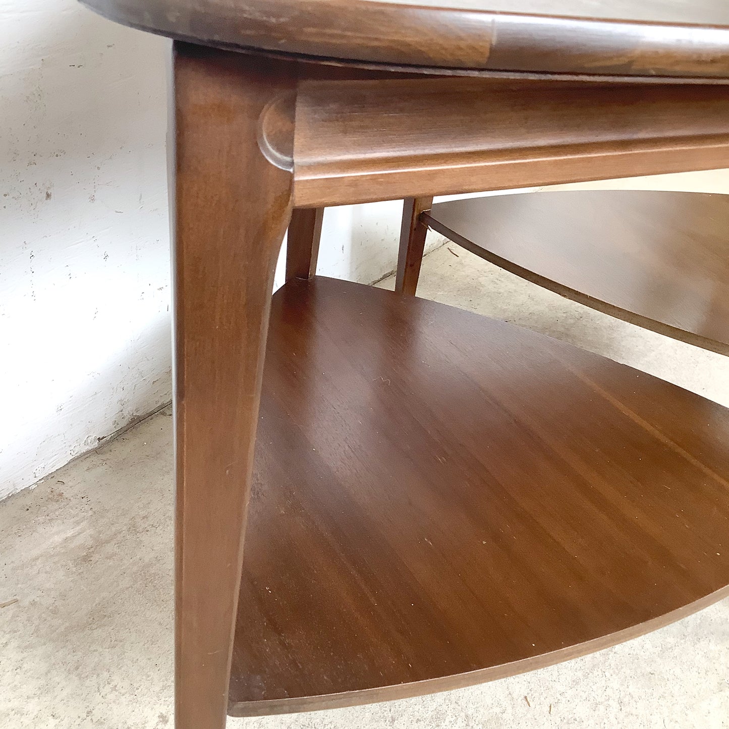 Pair of Two-Tier Triangular End Tables | Mid-Century Modern