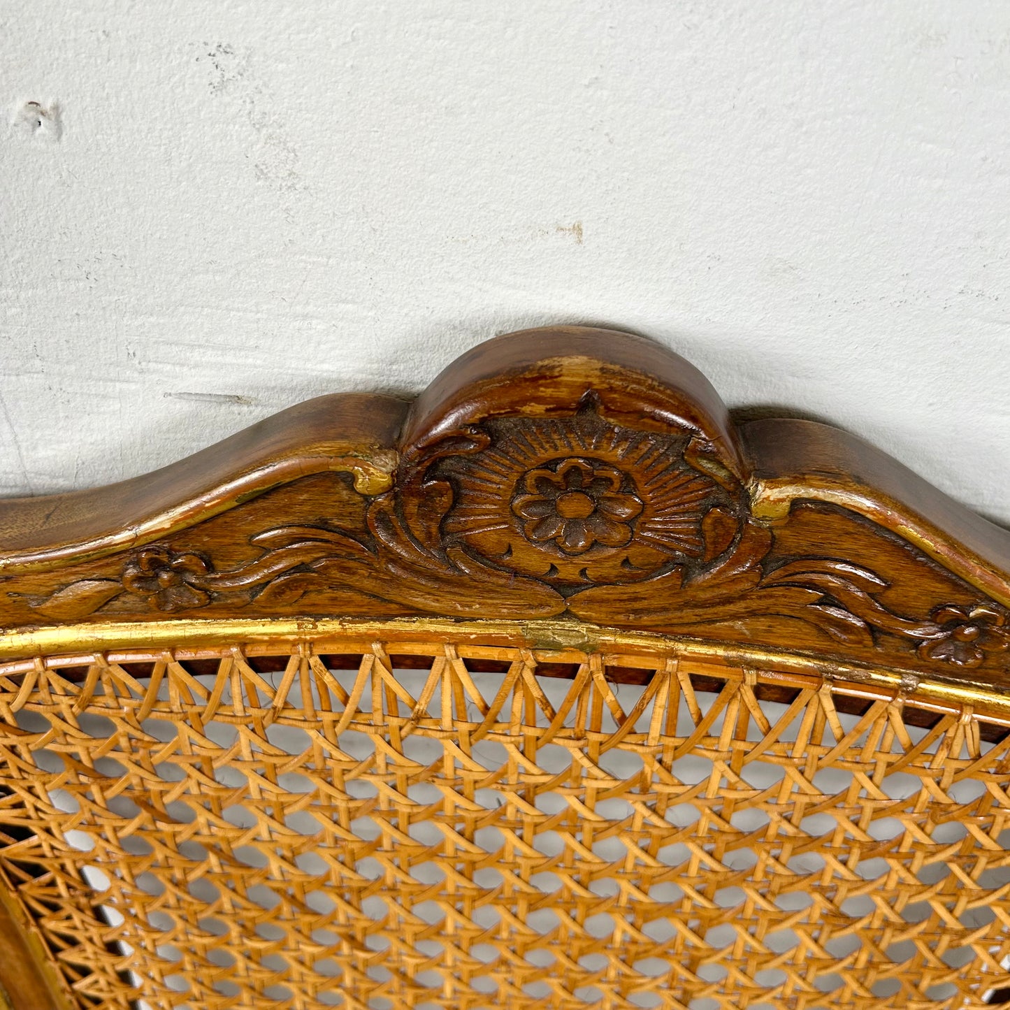 Pair Louis XV Style Side Chairs with Cane Backs