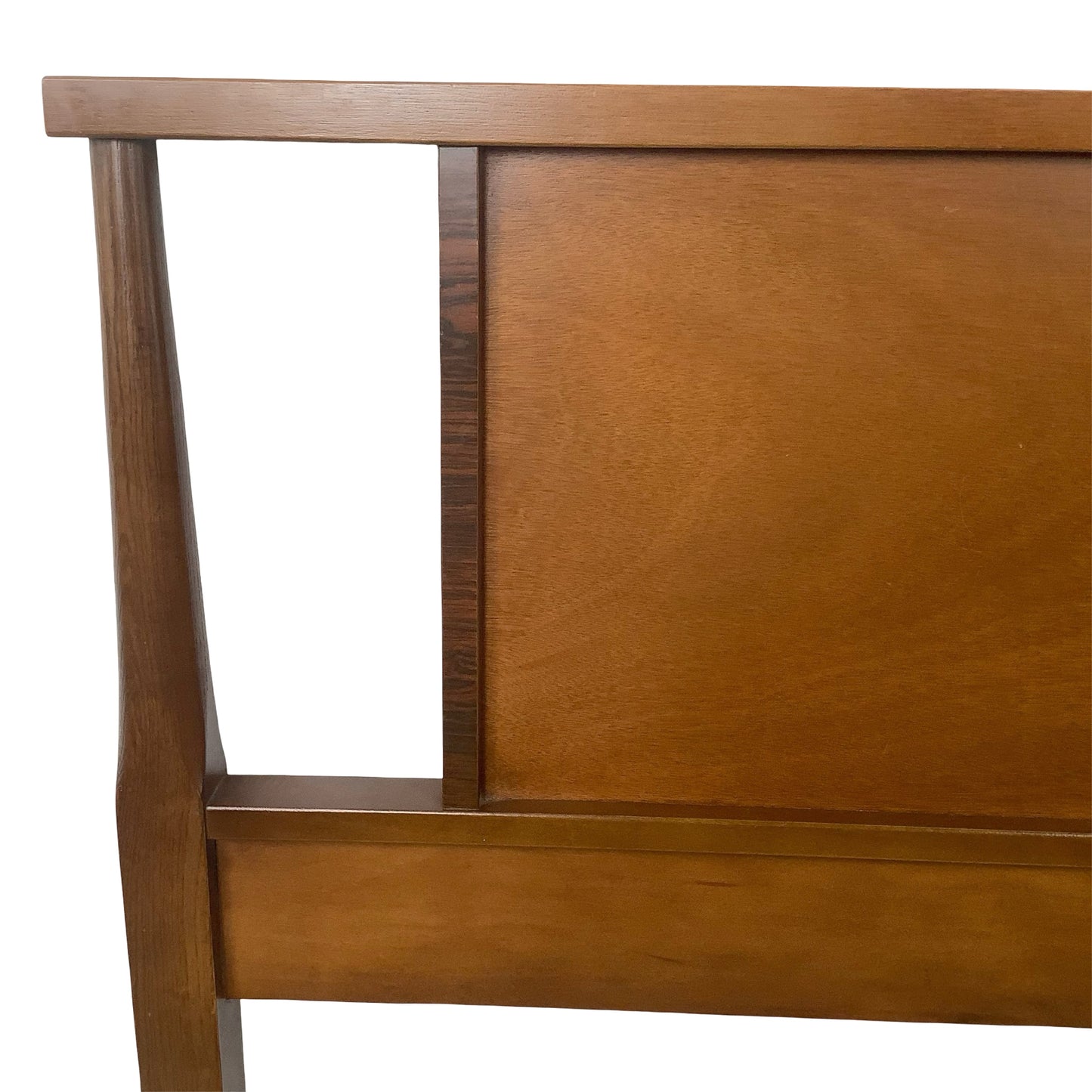 Mid-Century Modern Walnut Headboard | Vintage Full Size | Open Frame Design