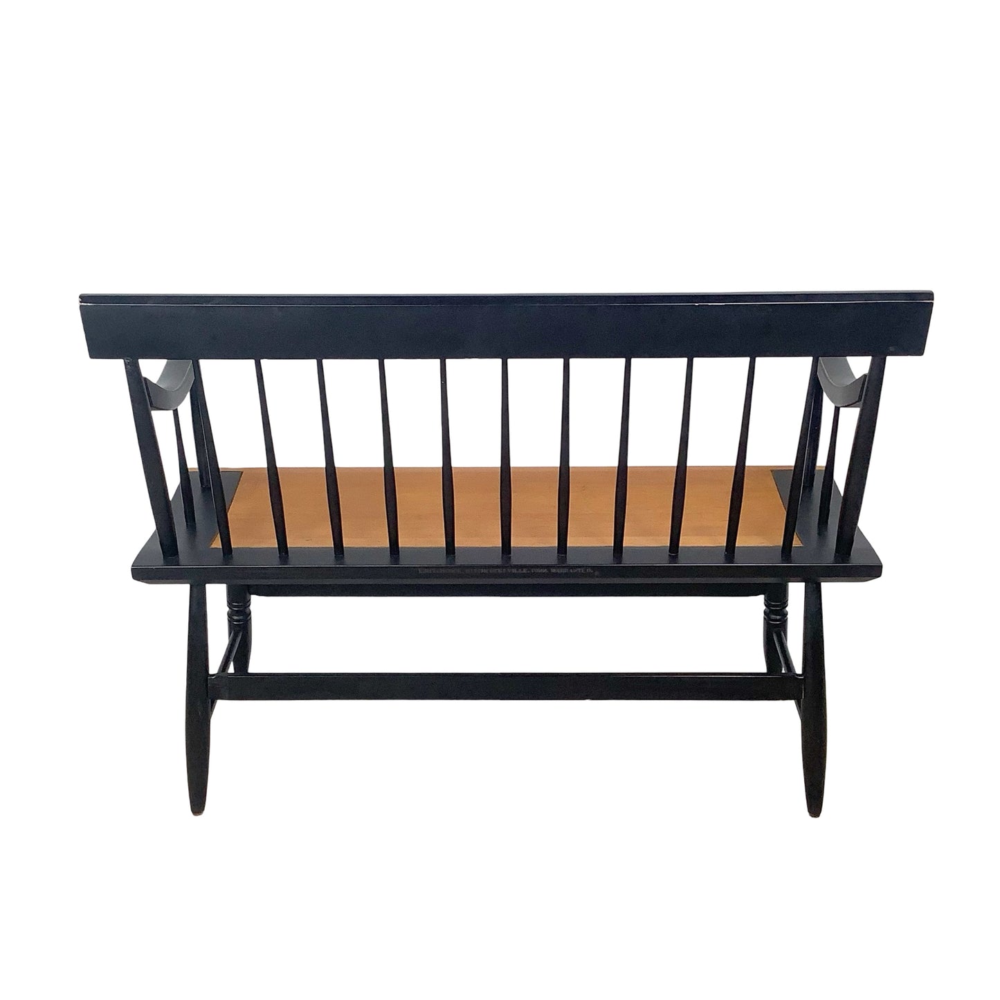 Vintage Hitchcock Style Stenciled Bench | Nichols & Stone Style Settee