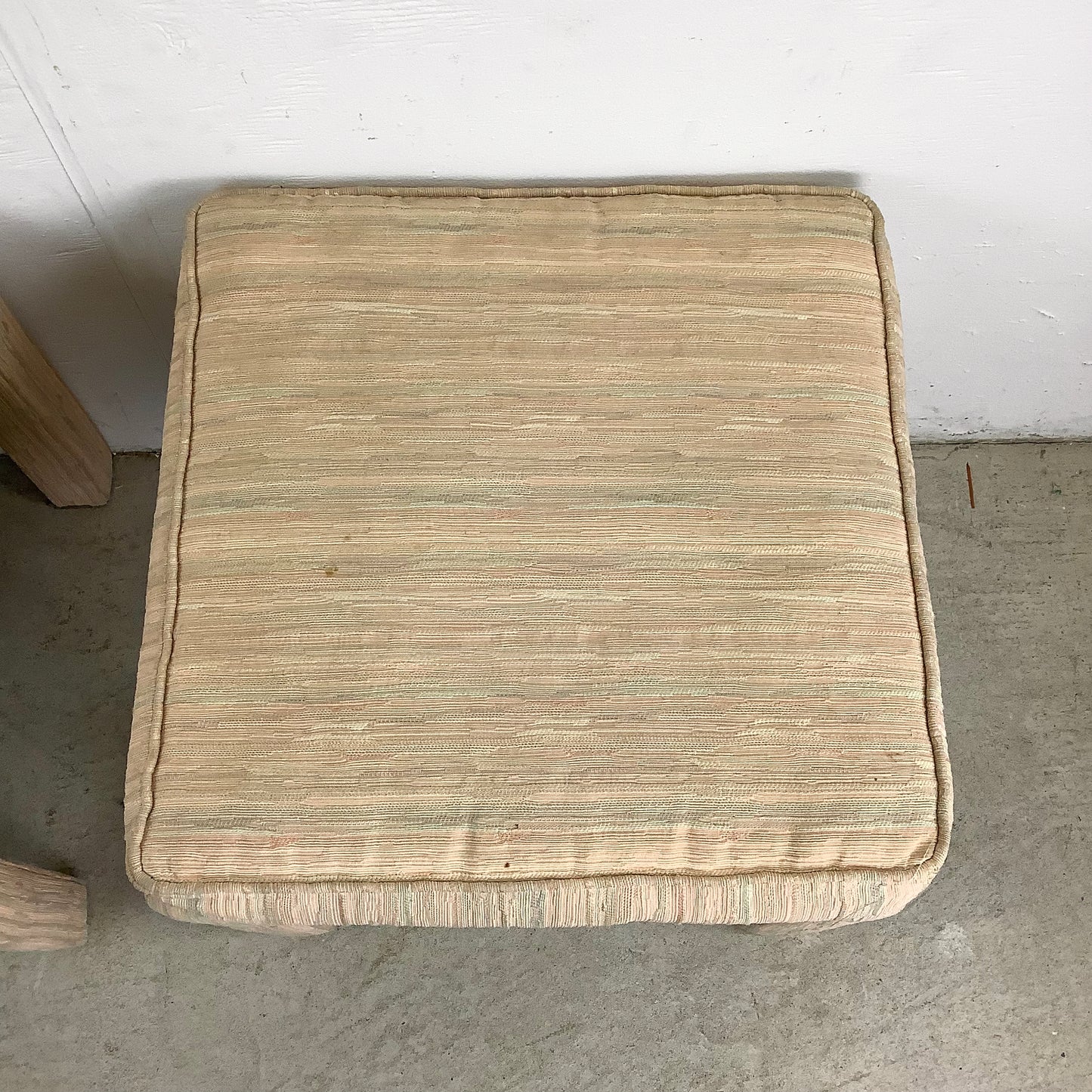 Vintage Karl Springer–Style Upholstered Stools- pair