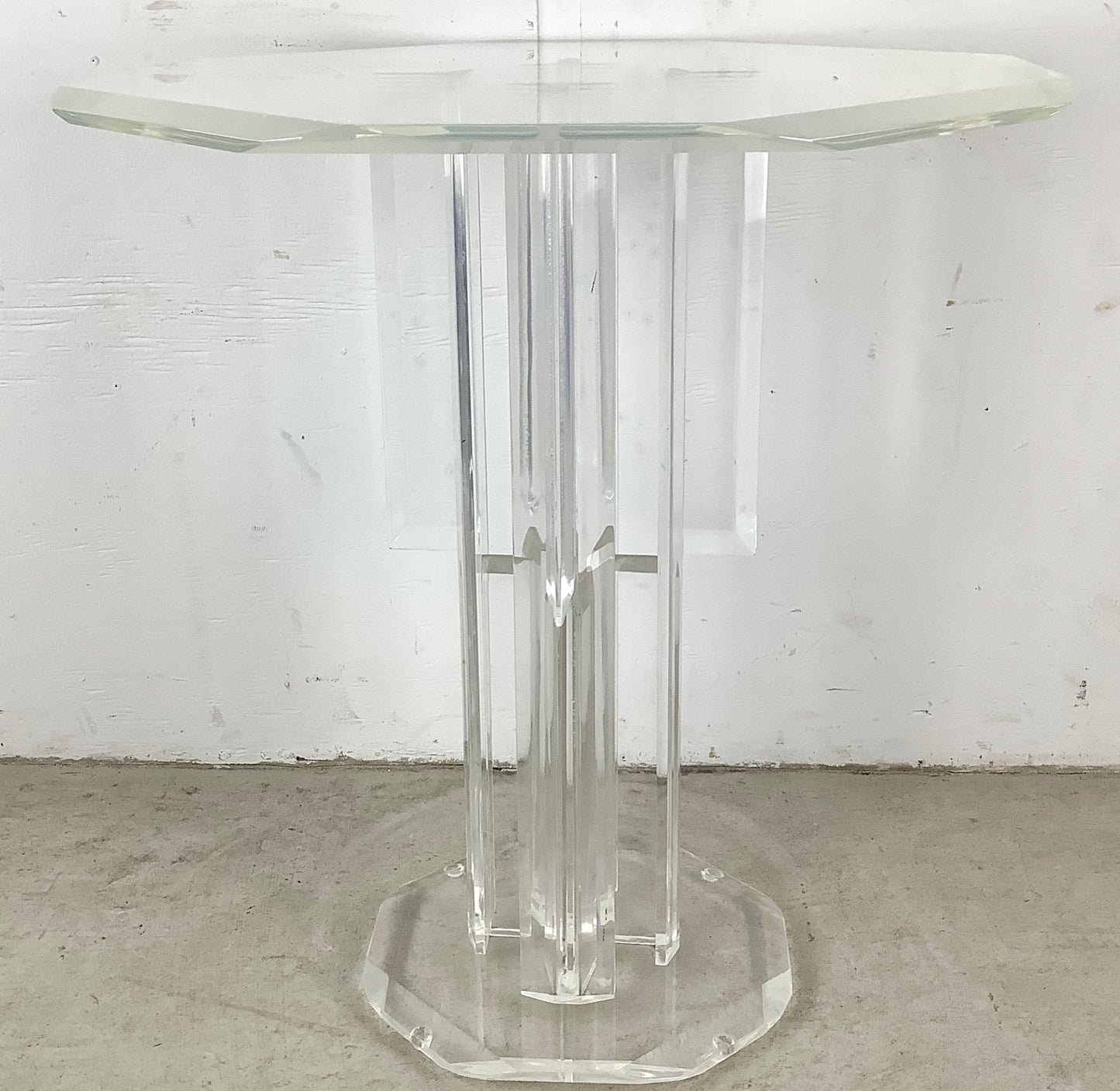 Vintage Lucite Pedestal Table