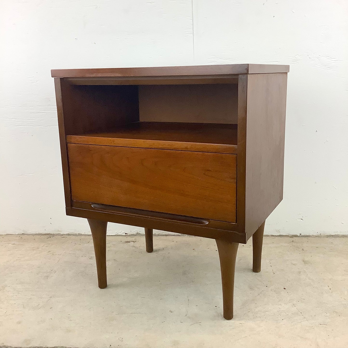 Mid-Century Single Drawer Nightstand