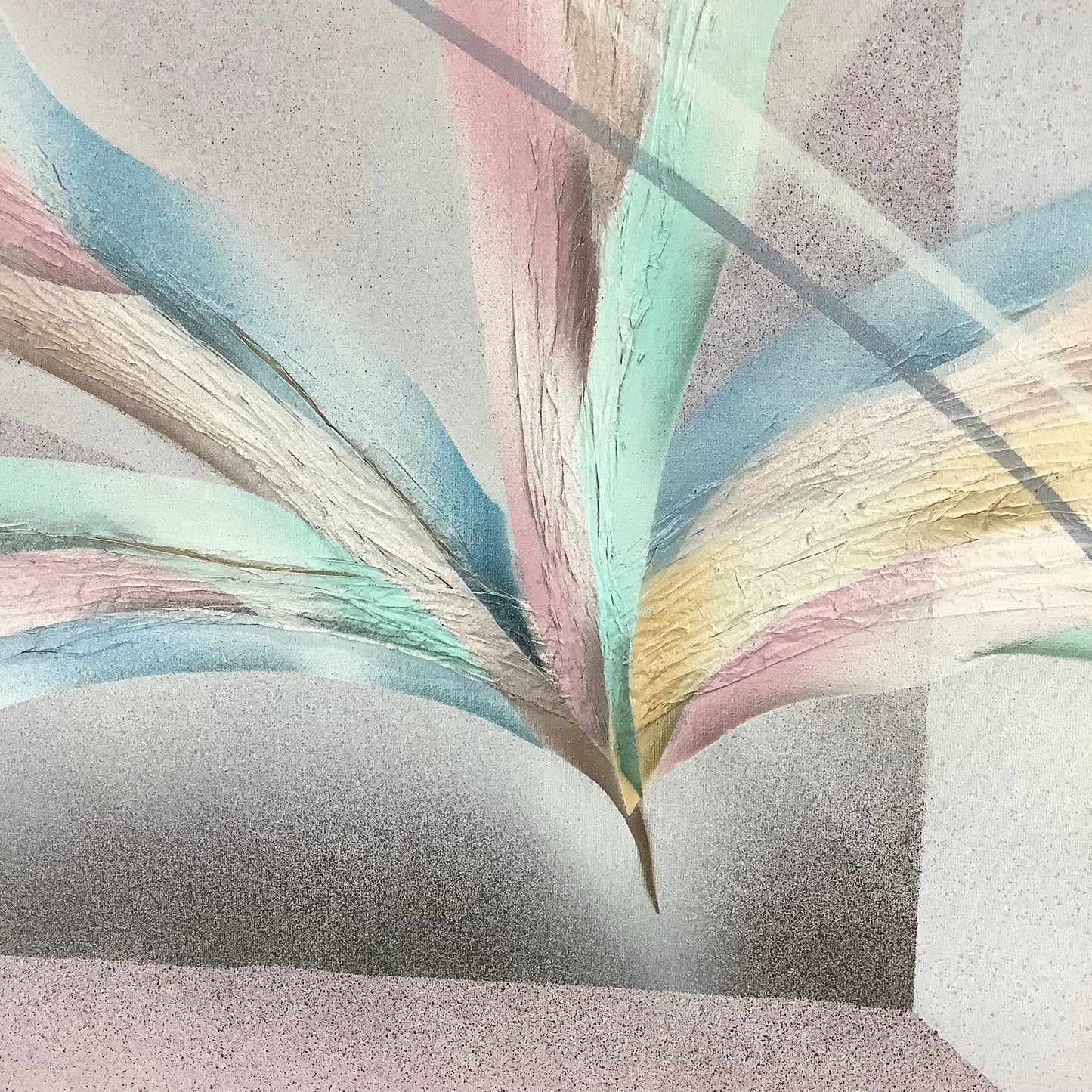 Large Vintage Abstract Wall Art- s. harrington