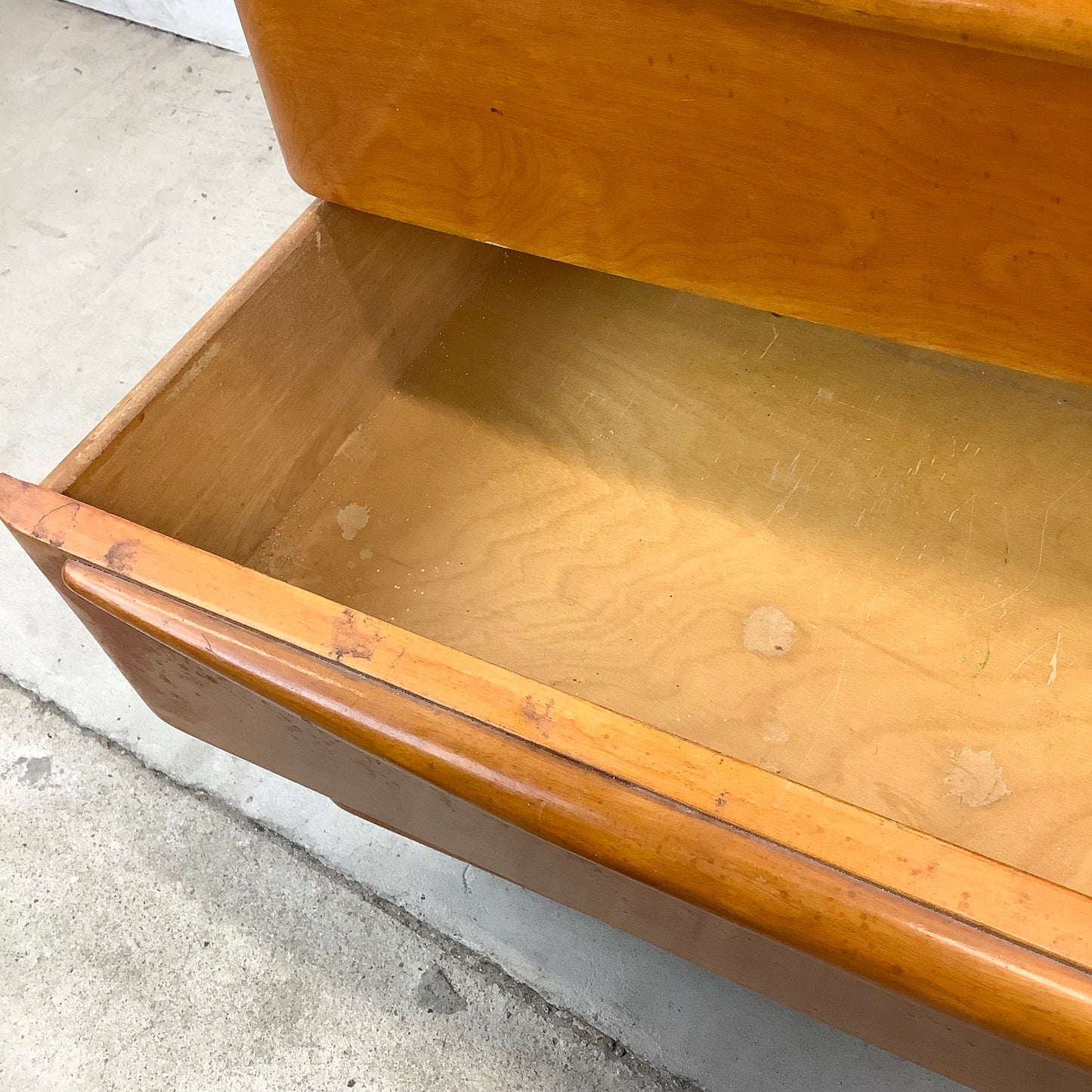 Vintage Three Drawer Bedside Dresser by Heywood Wakefield