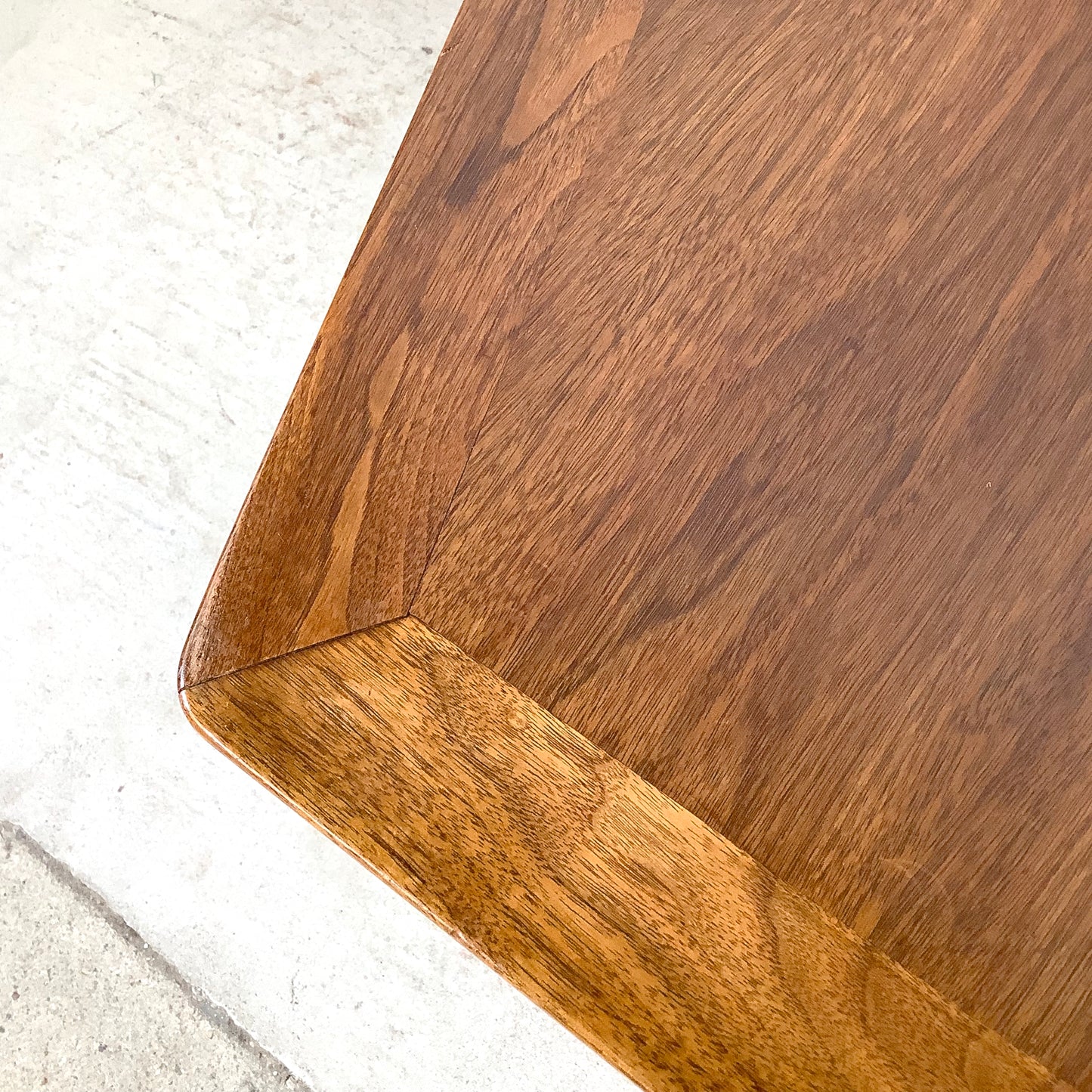 Vintage Trapezoidal Teak End Table