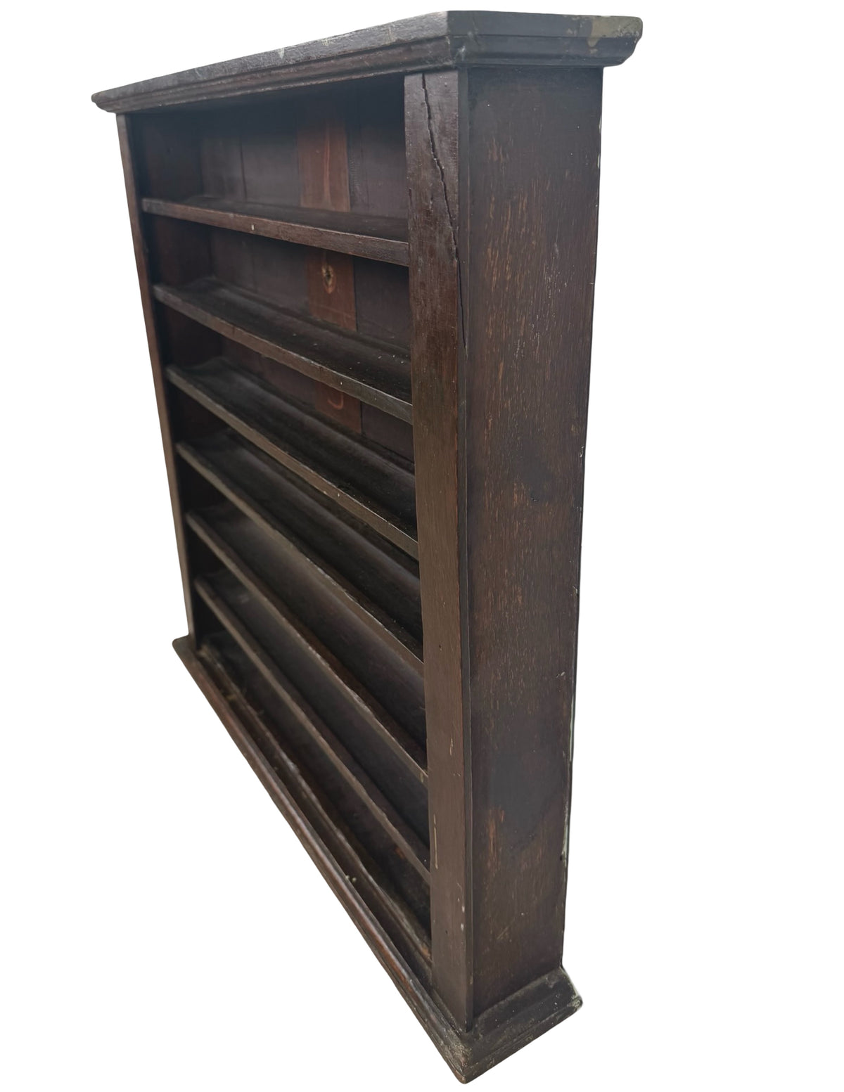 Antique Wooden Billiard Ball Display Rack, Six-Tier Game Room Shelf
