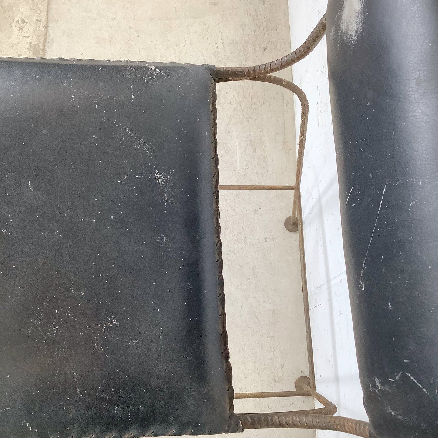 Mid-Century Studio-Made Sculptural Iron Stool
