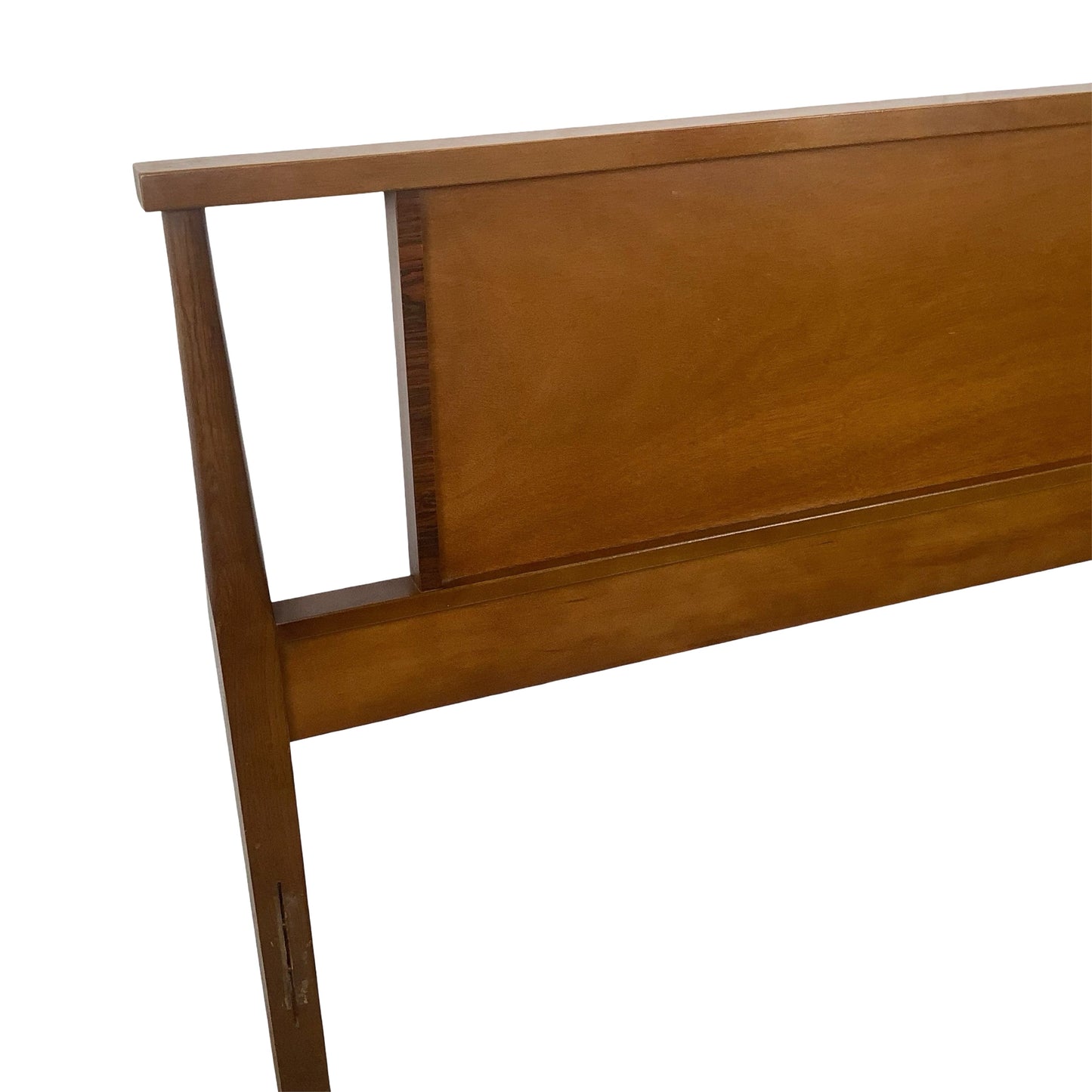 Mid-Century Modern Walnut Headboard | Vintage Full Size | Open Frame Design