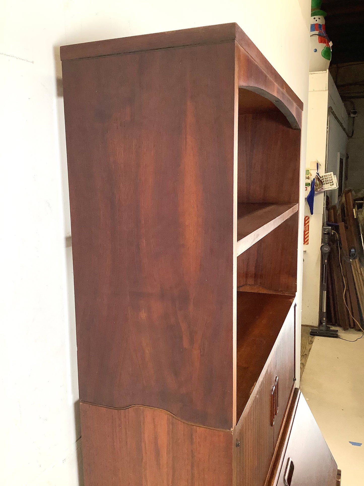 Vintage Mid-Century Modern Walnut Secretary Bookcase | Drop-Front Desk | c. 1960s