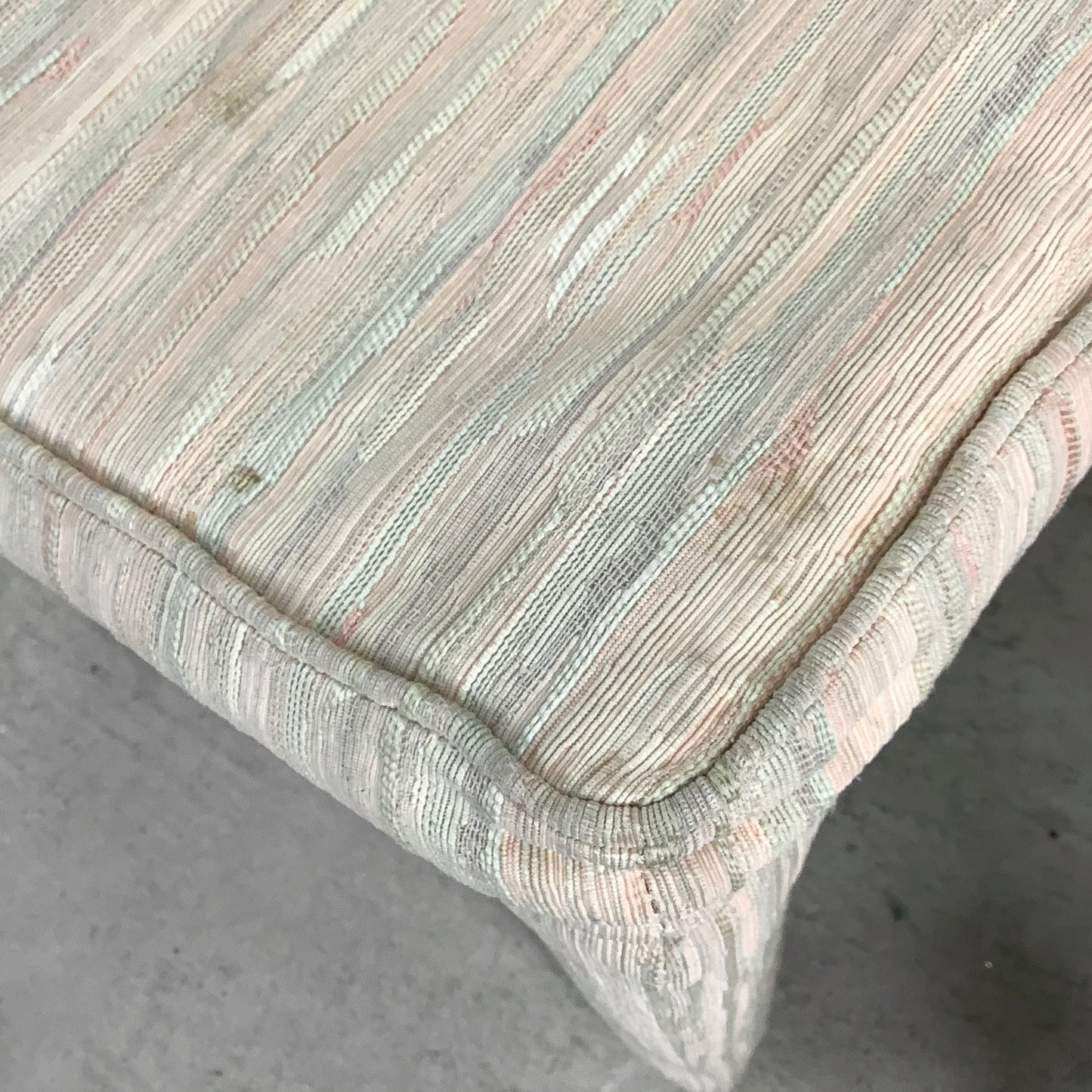 Vintage Karl Springer–Style Upholstered Stools- pair