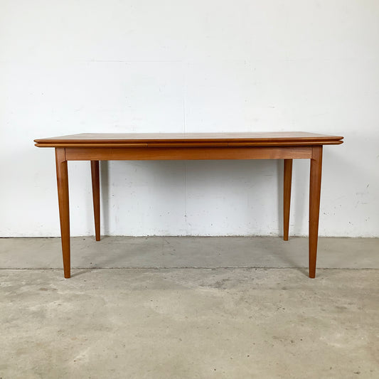 Mid-Century Danish Teak Dining Table with Draw Leaves by Skovmand & Andersen for Moreddi