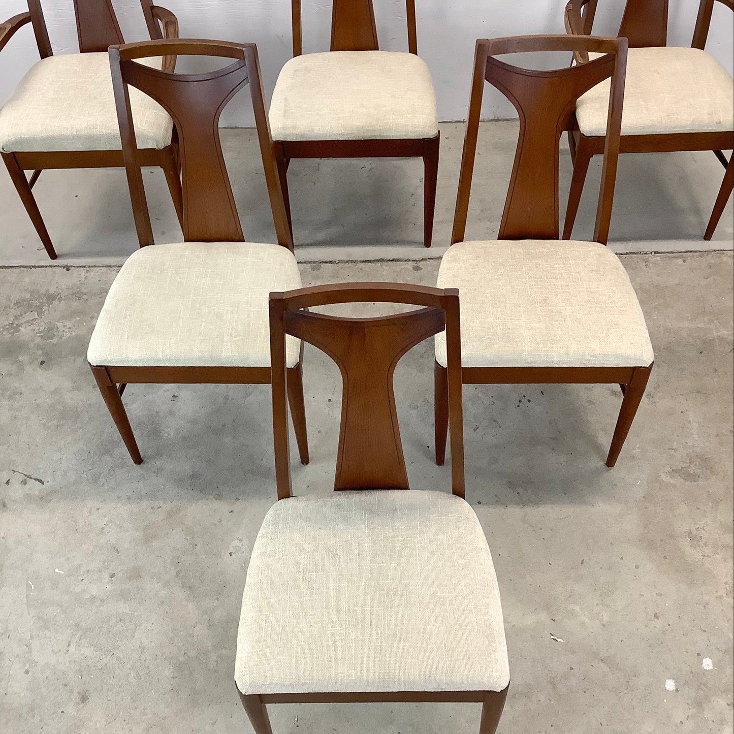 Mid-Century Walnut Dining Chairs- Six