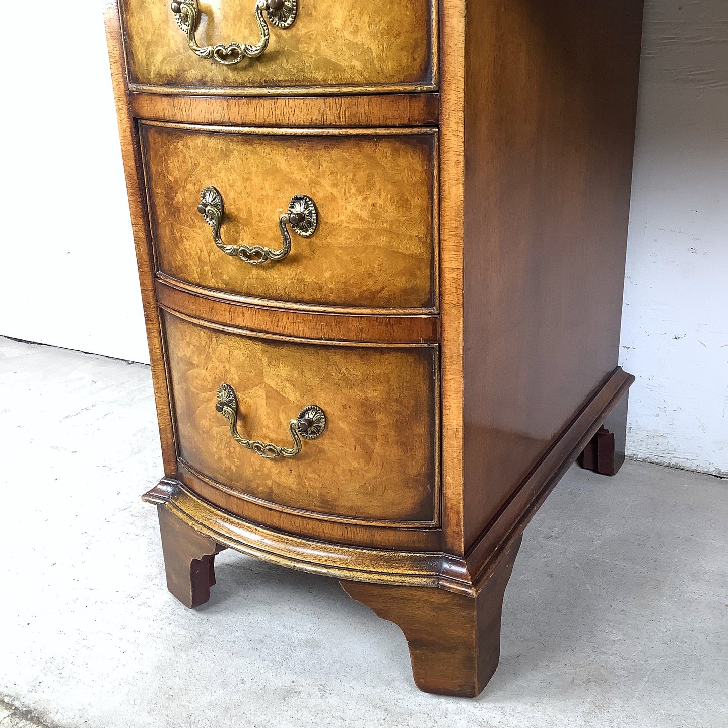 Vintage French Provincial Style Leather-Top Vanity or Writing Desk