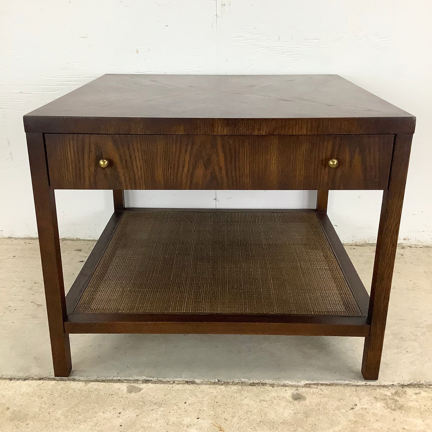Mid-Century Modern Side Table with Drawer