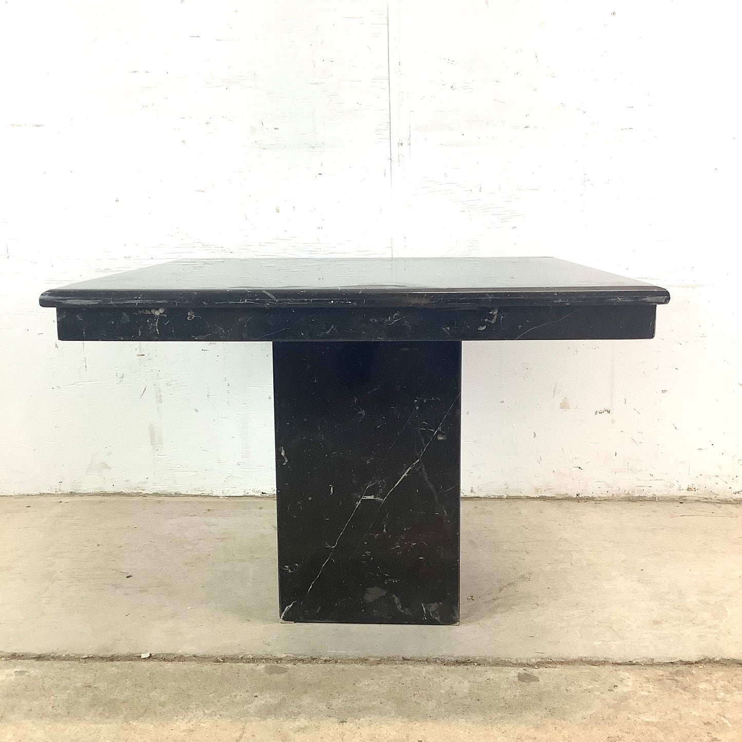 Nero Marquina Black Marble Square Side table