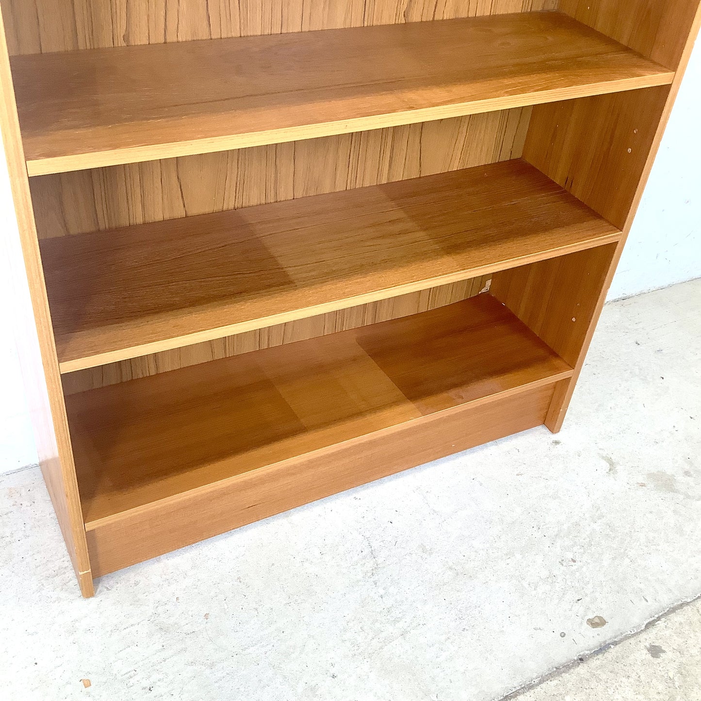 Scandinavian Modern Style Teak Bookcase | Open Display Shelving Cabinet