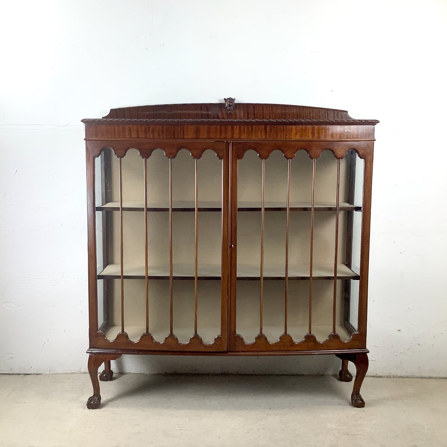 Early 20th Century Mahogany Chippendale Revival Display Cabinet